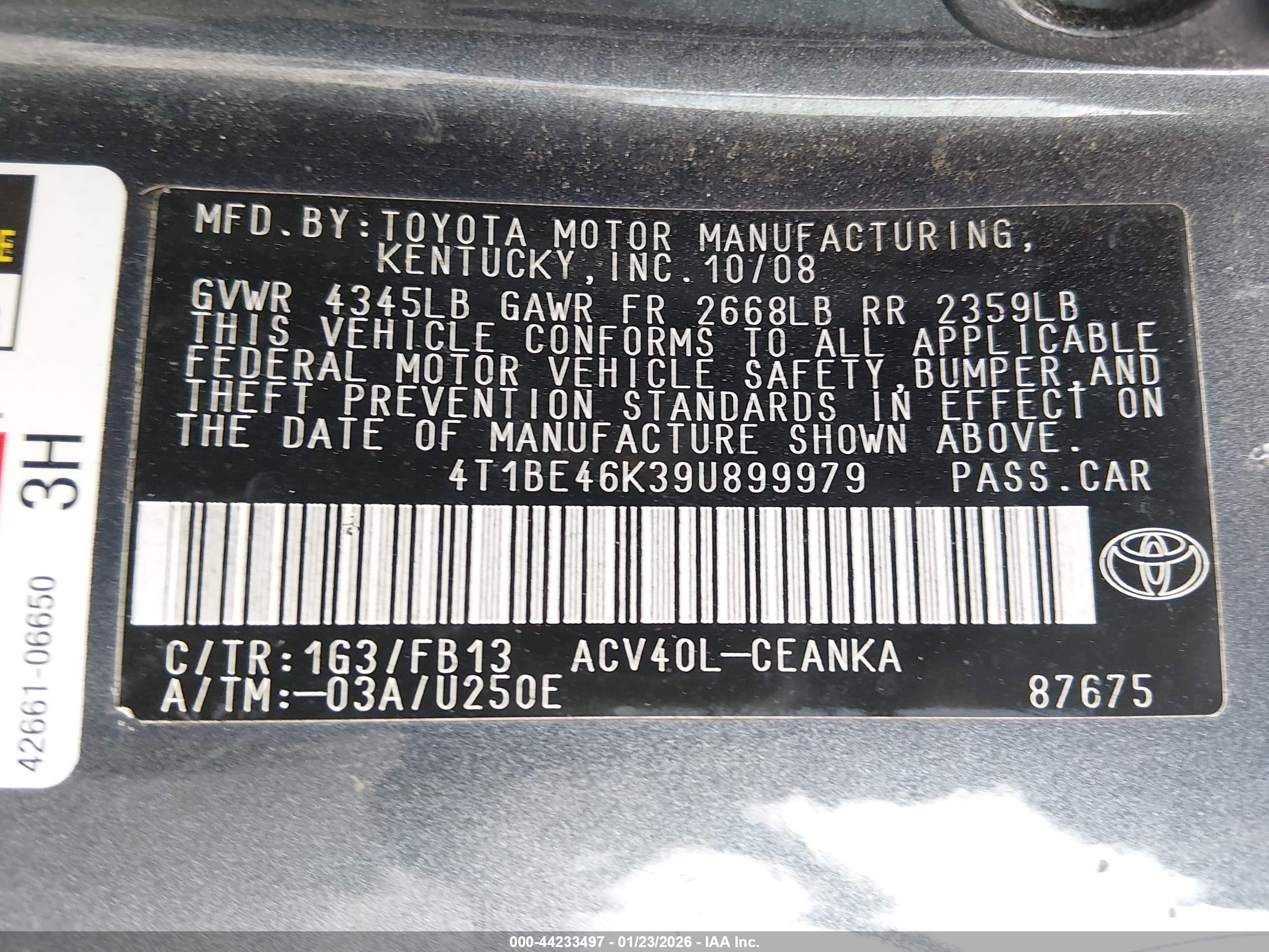 TOYOTA CAMRY image 9
