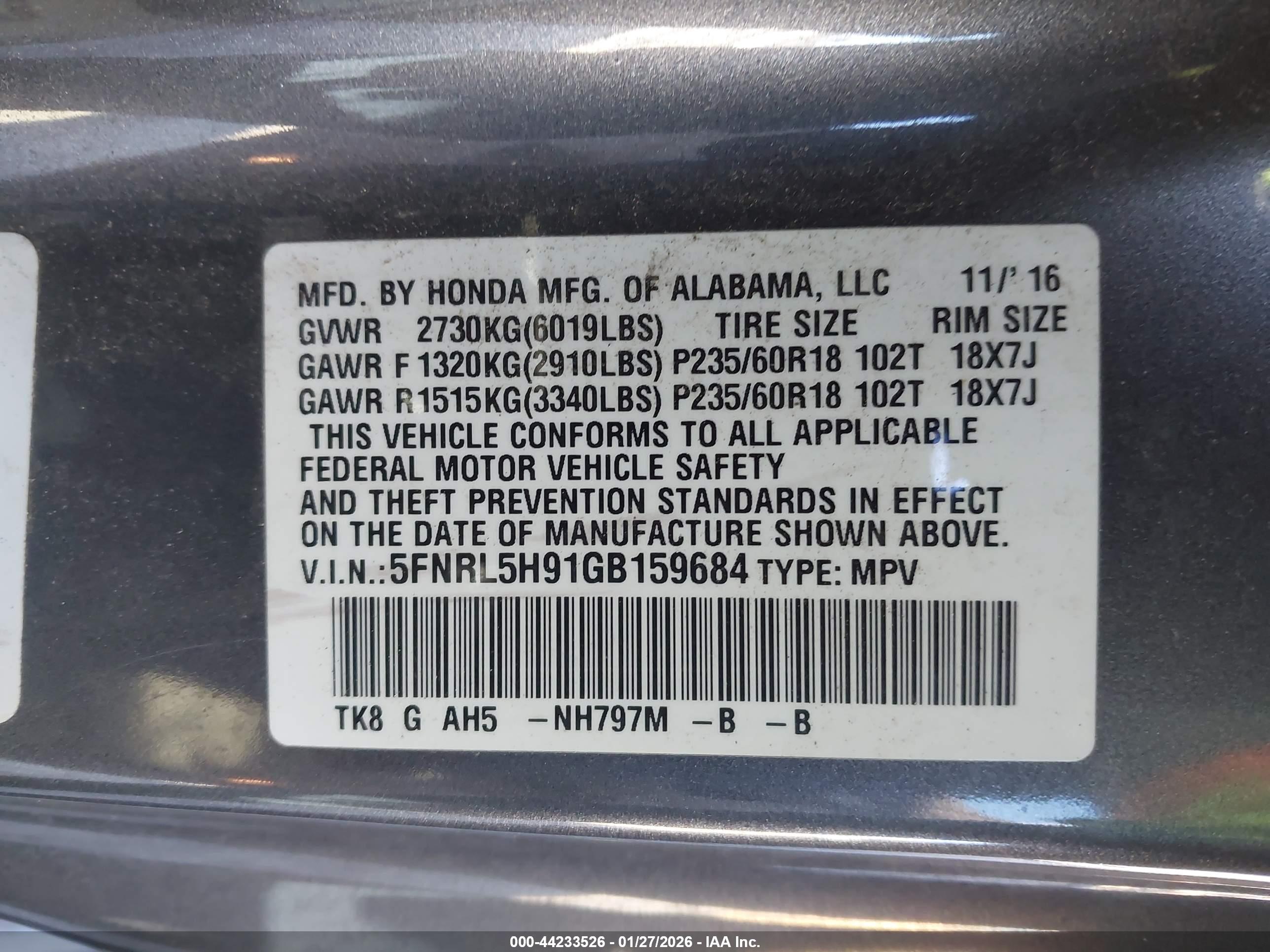 HONDA ODYSSEY image 9