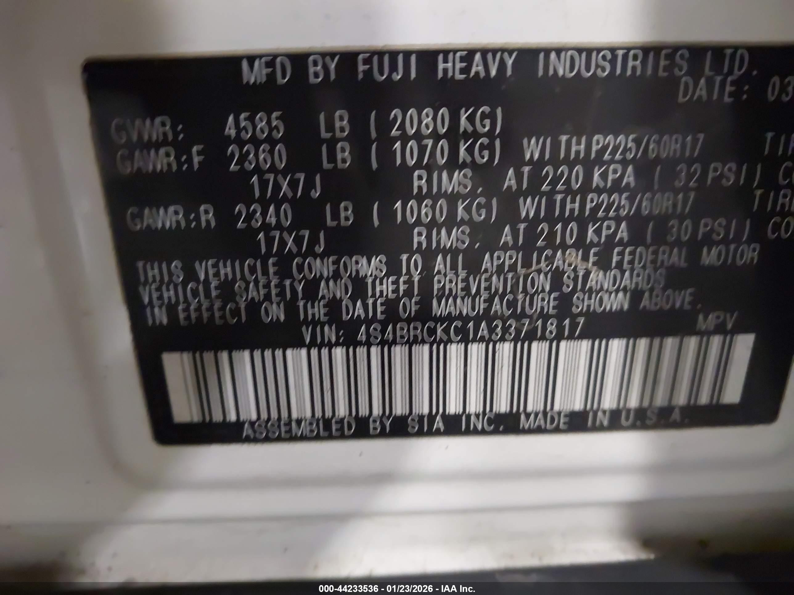 SUBARU OUTBACK image 9