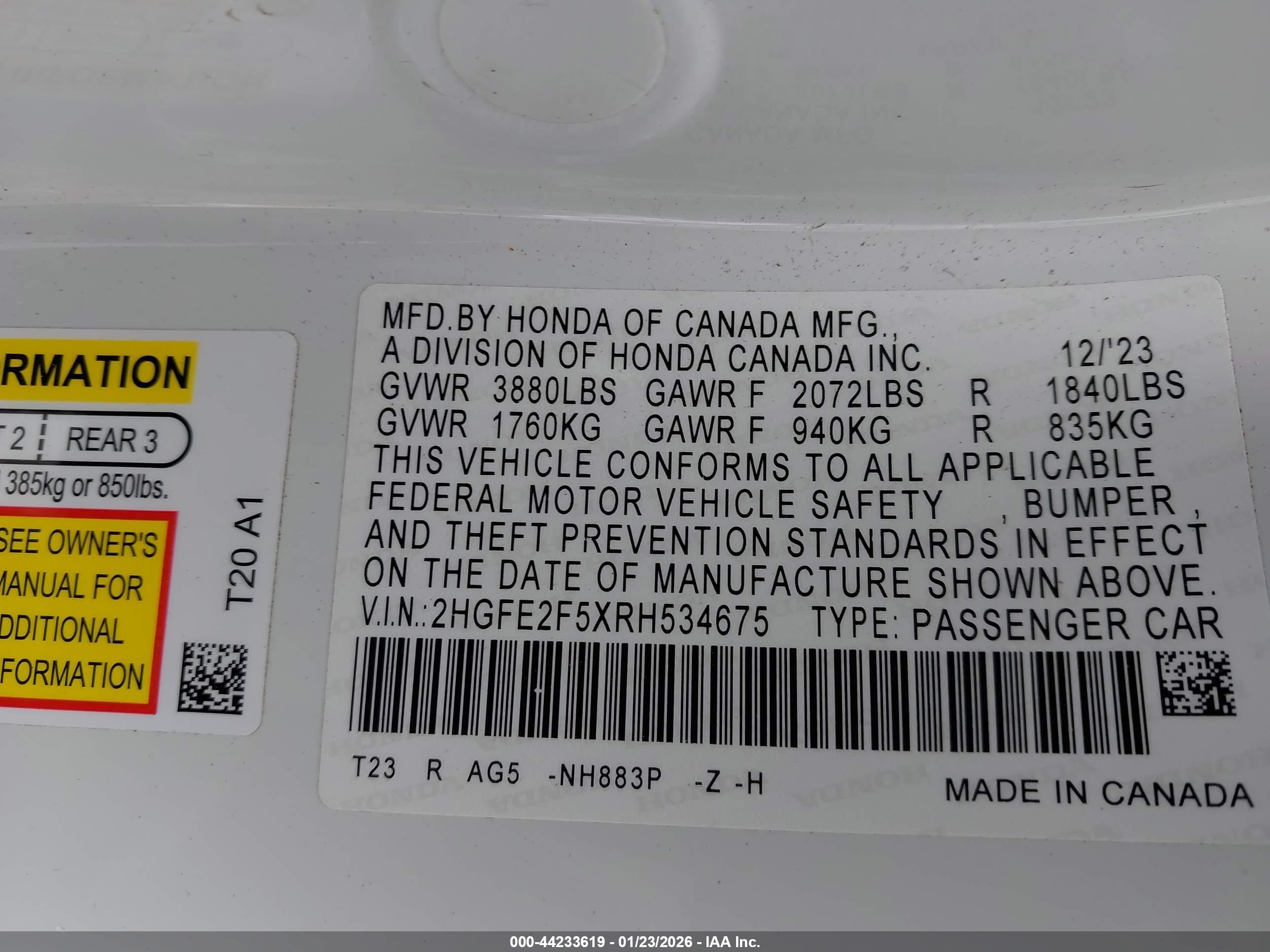 HONDA CIVIC image 9