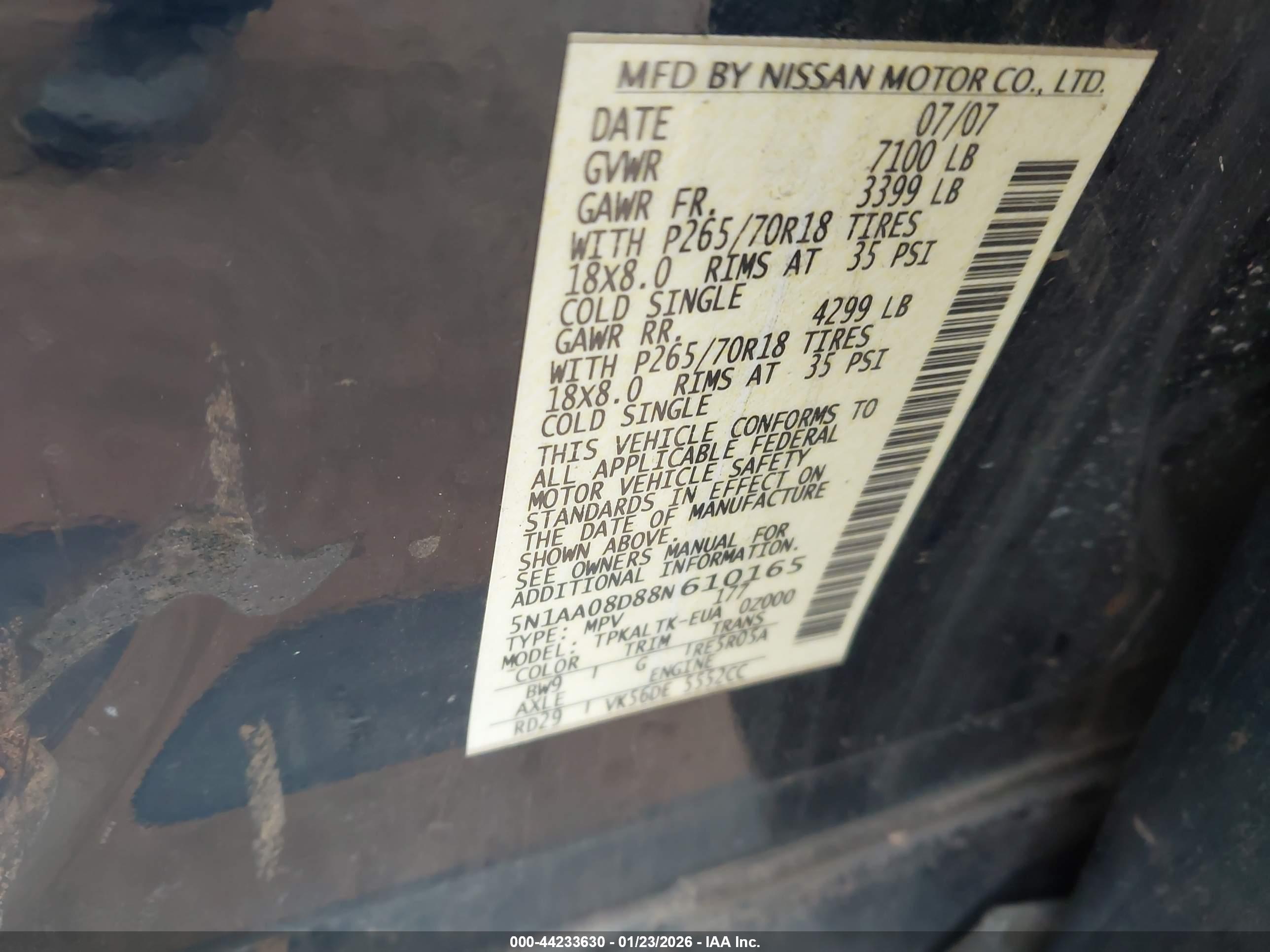 NISSAN ARMADA image 9
