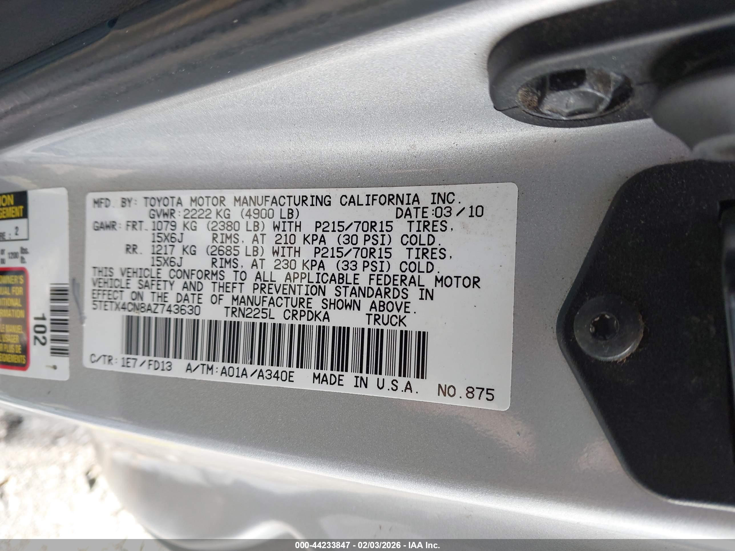 TOYOTA TACOMA image 9