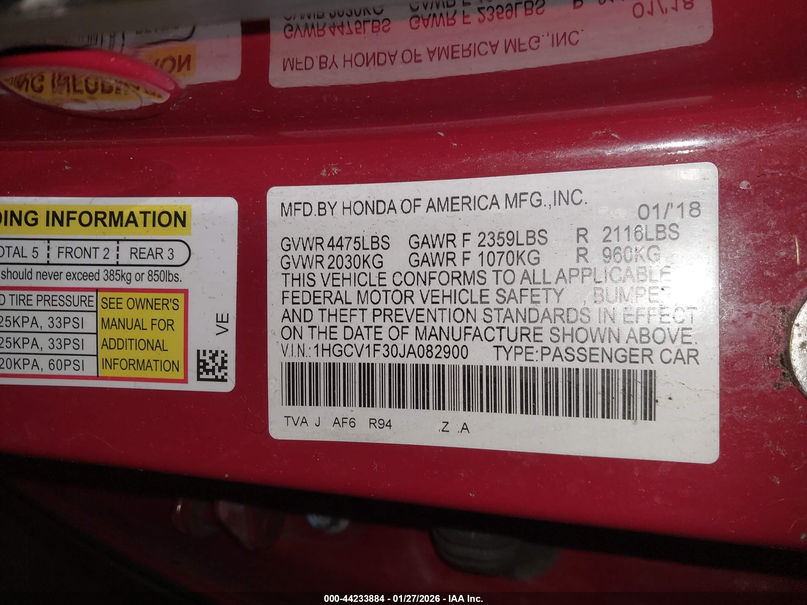 HONDA ACCORD image 9
