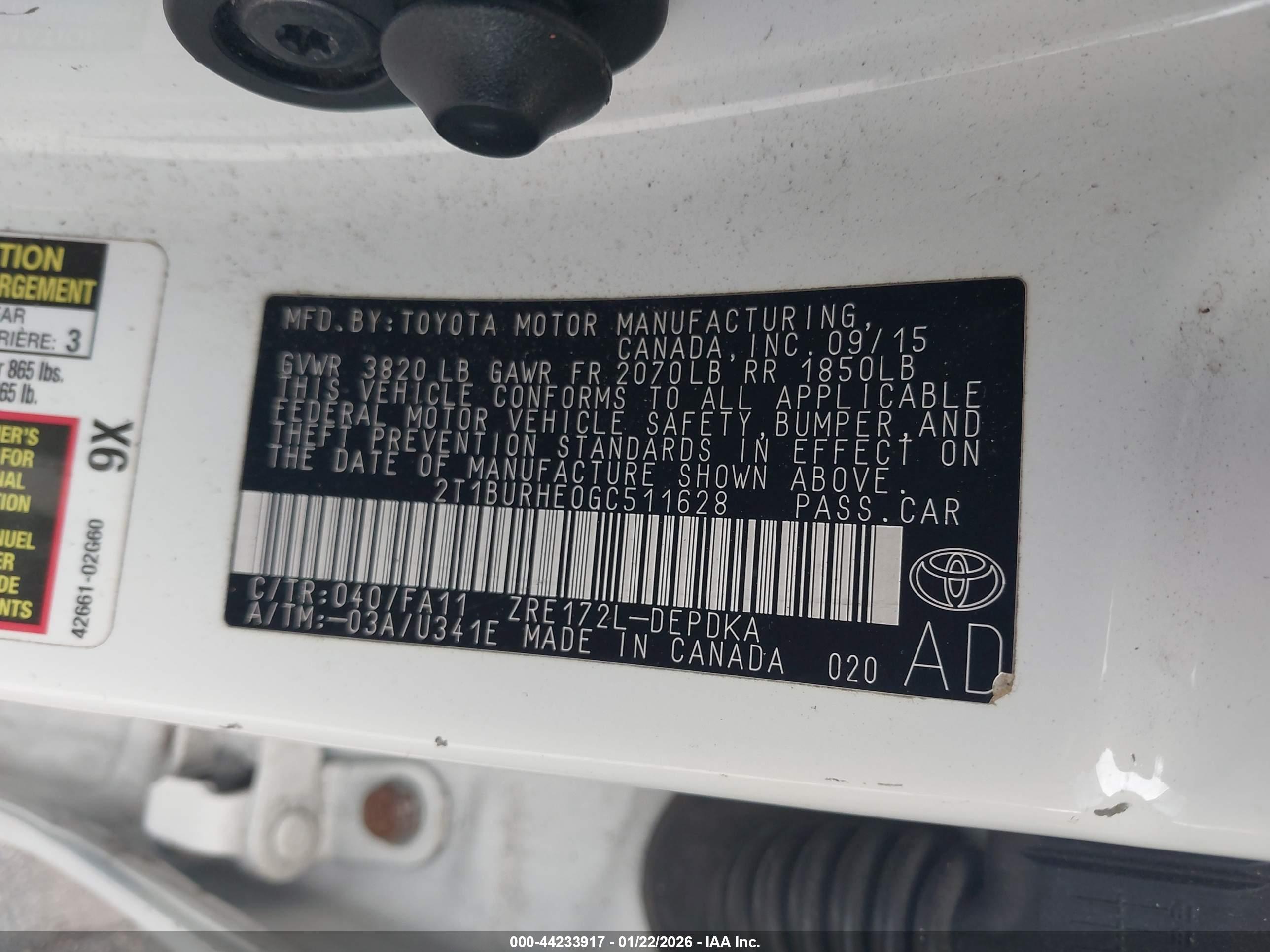 TOYOTA COROLLA image 9