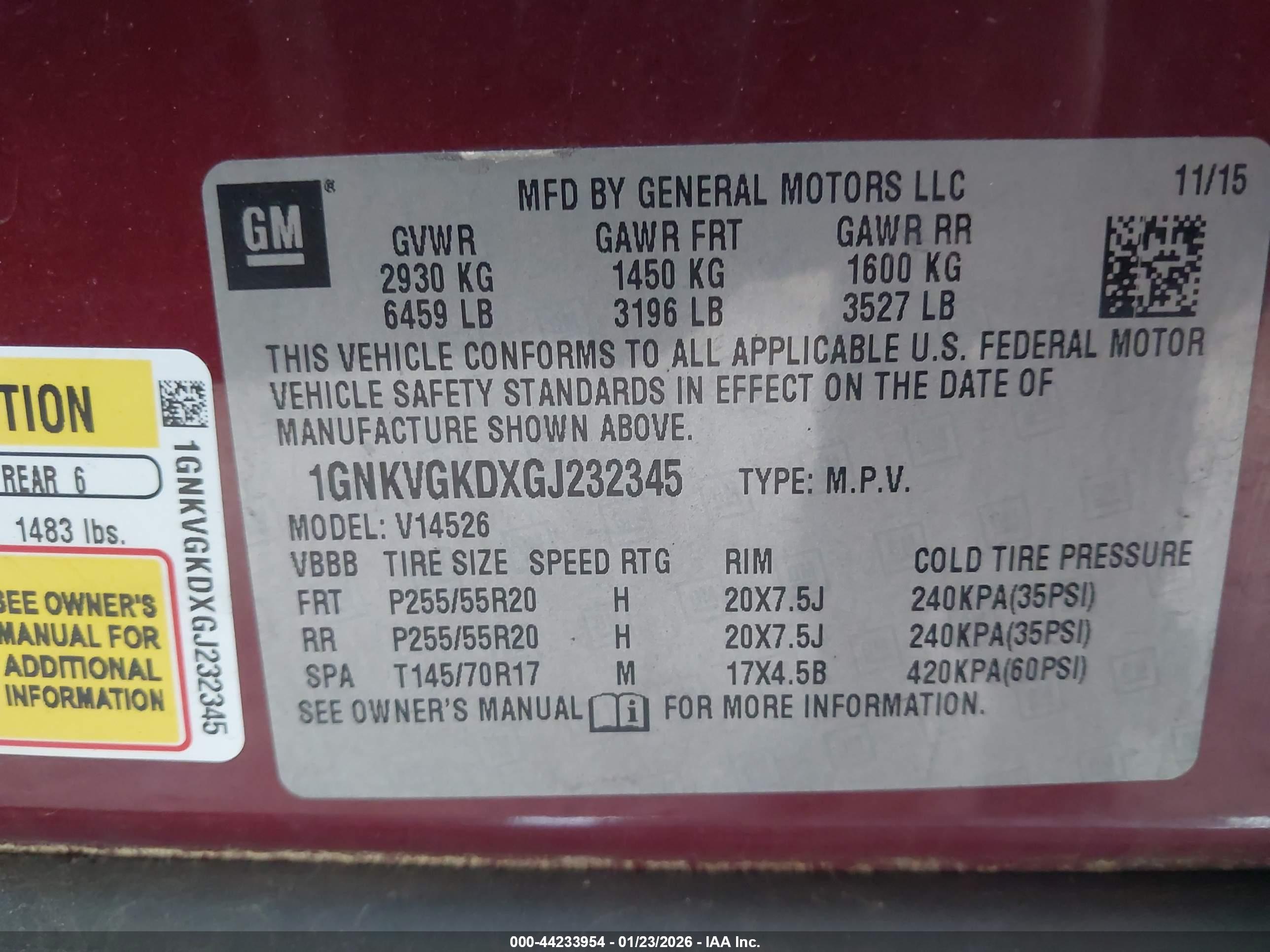 CHEVROLET TRAVERSE image 9