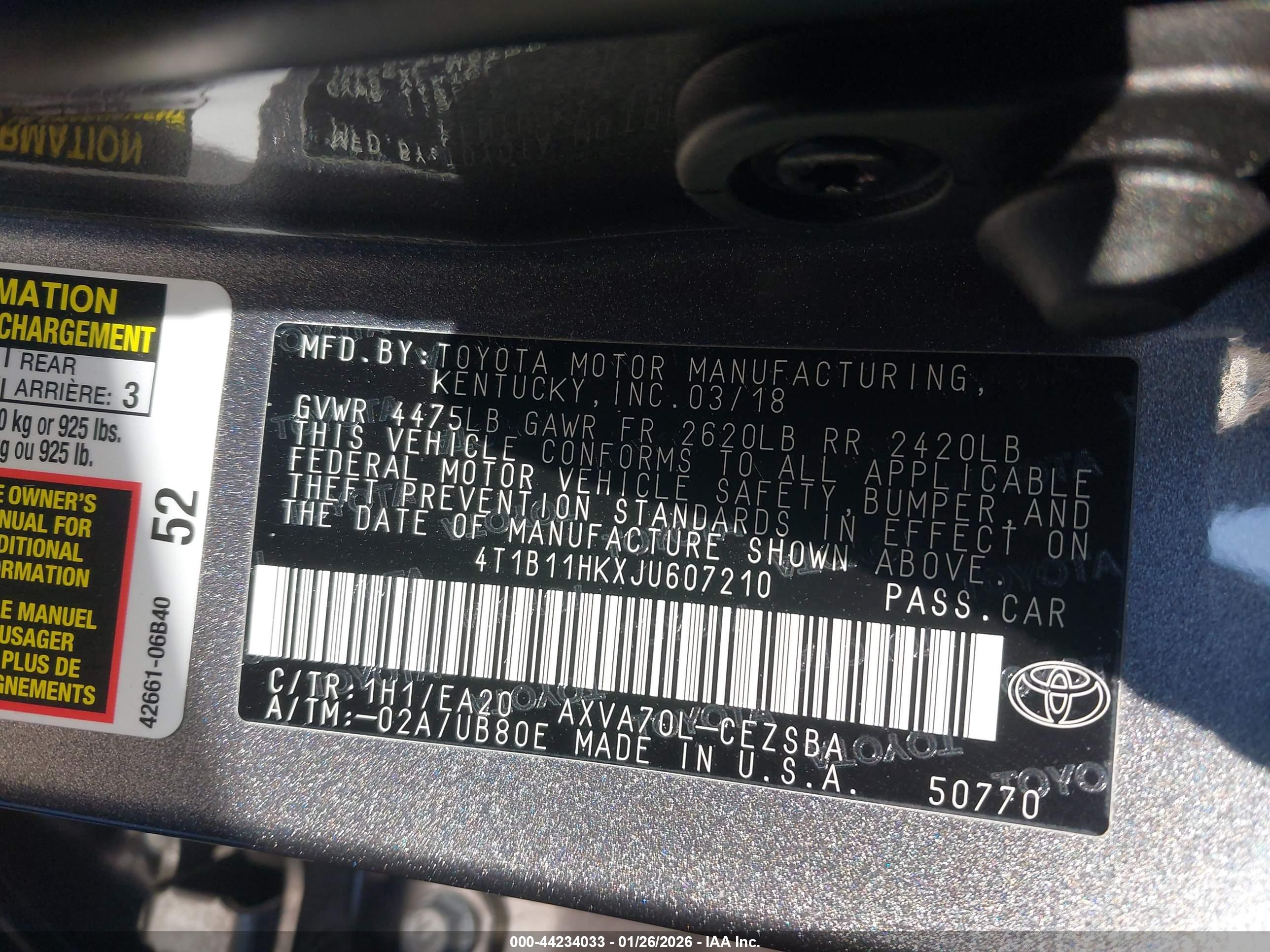 TOYOTA CAMRY image 9