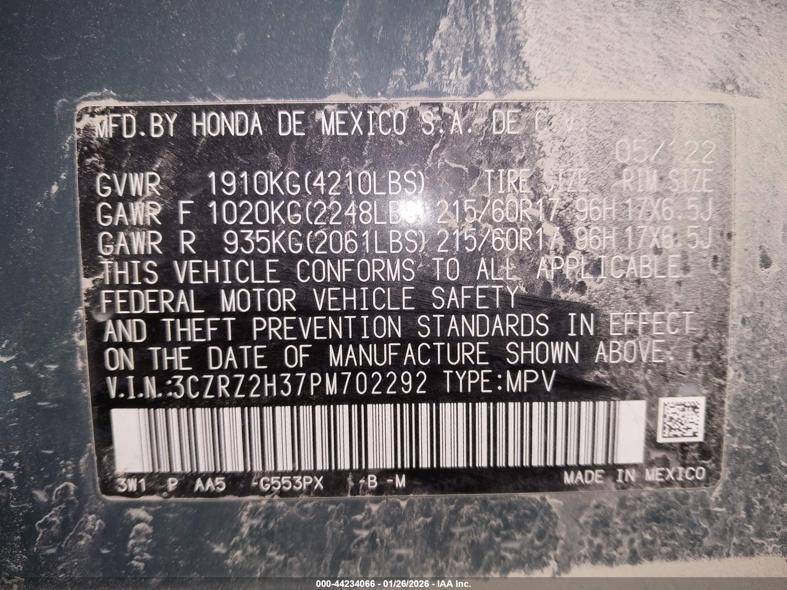 HONDA HR-V image 9