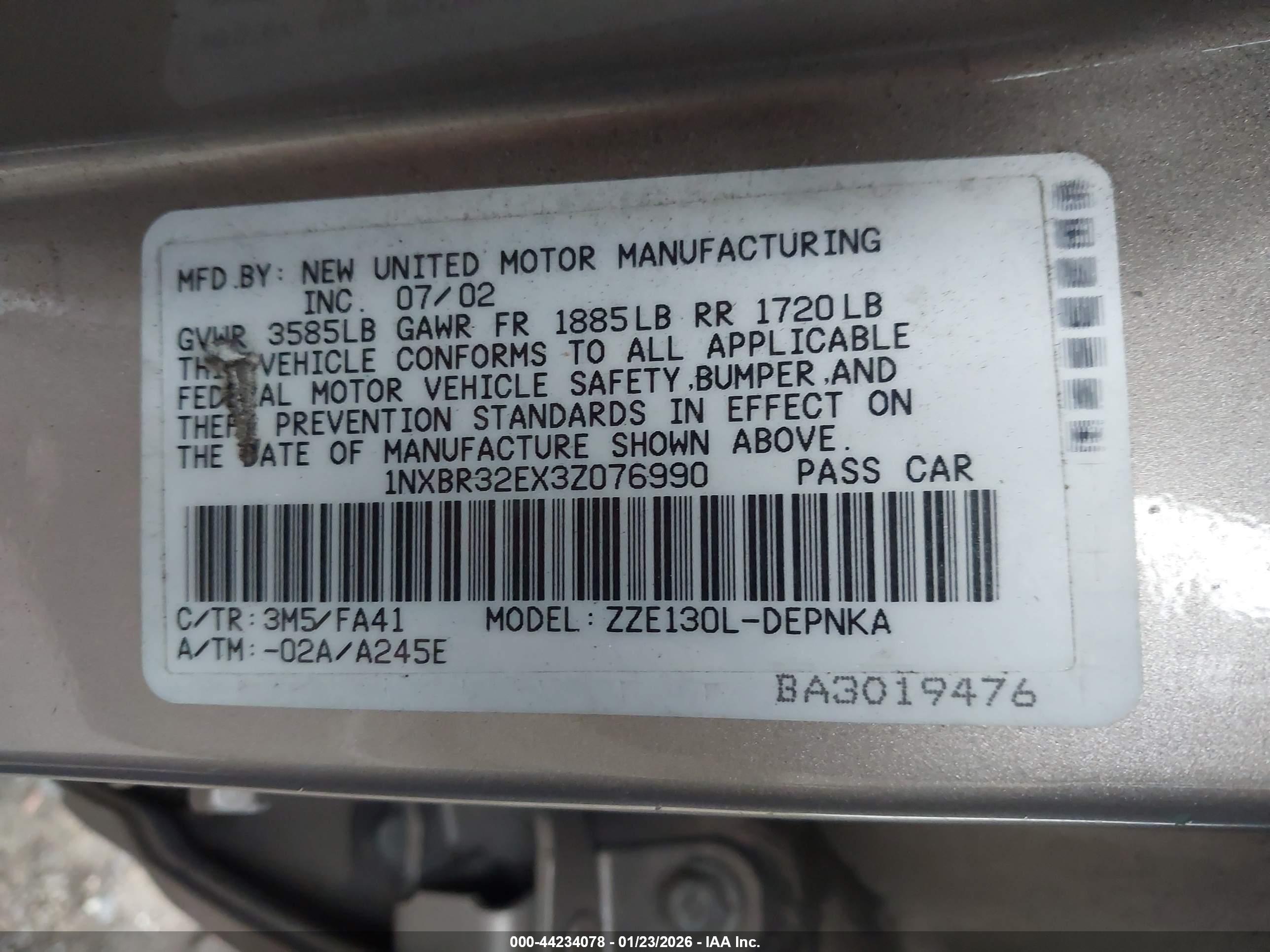 TOYOTA COROLLA image 9