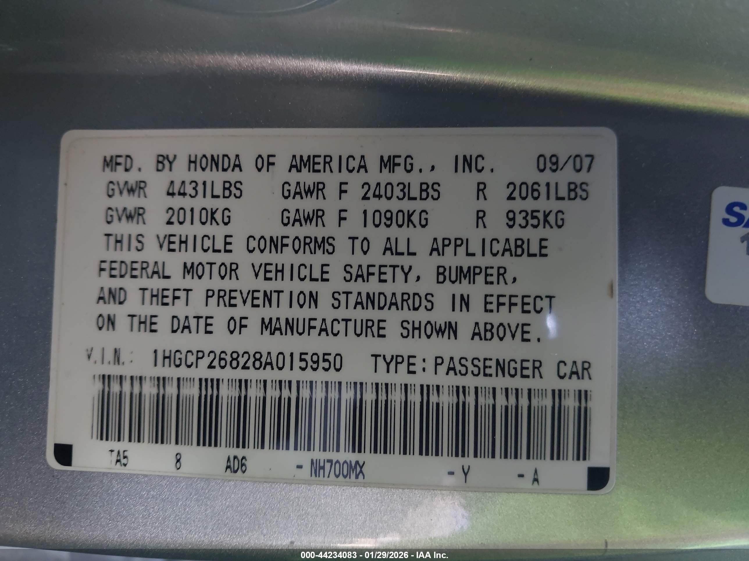HONDA ACCORD image 9