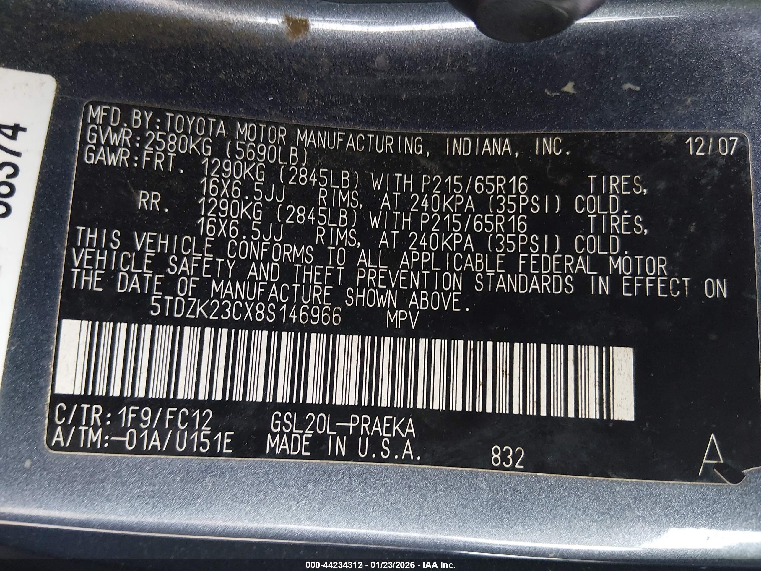 TOYOTA SIENNA image 9