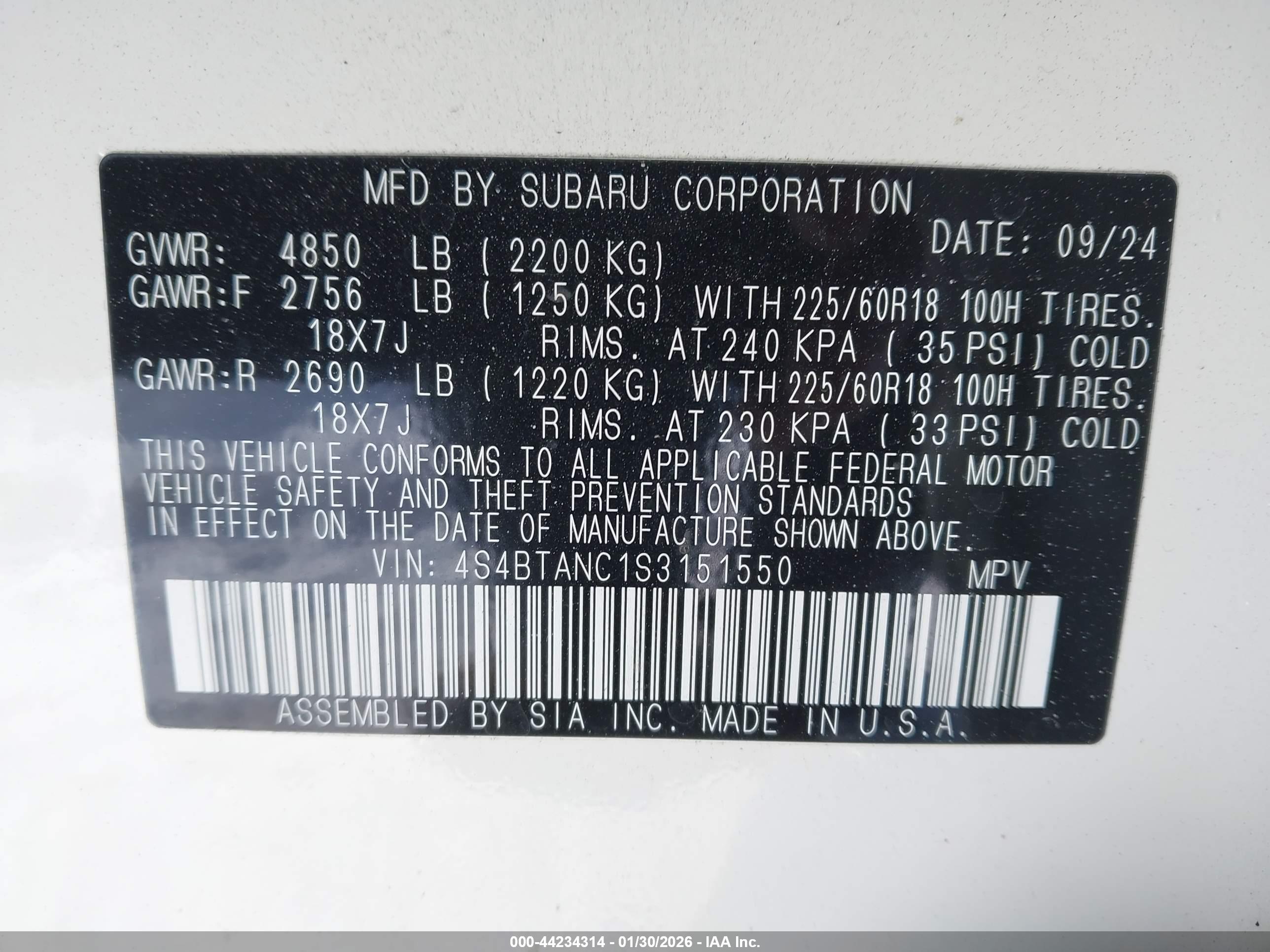 SUBARU OUTBACK image 9