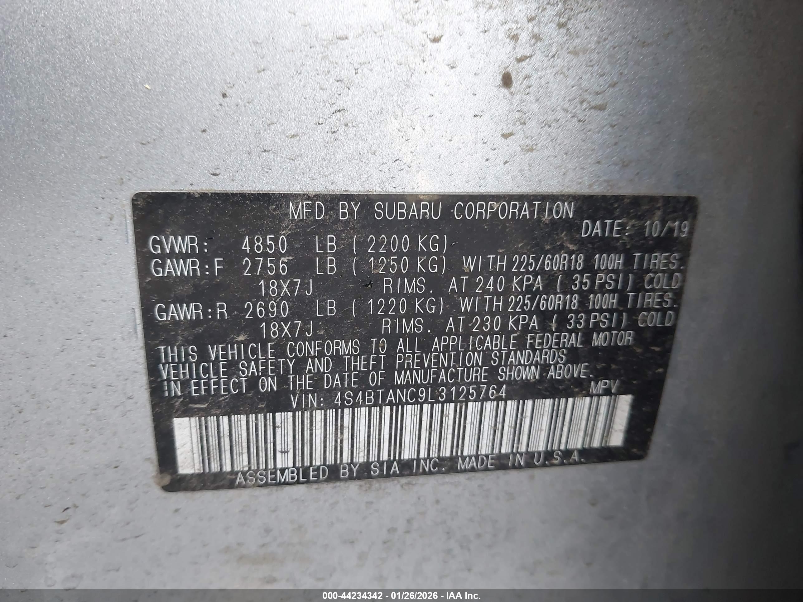 SUBARU OUTBACK image 9