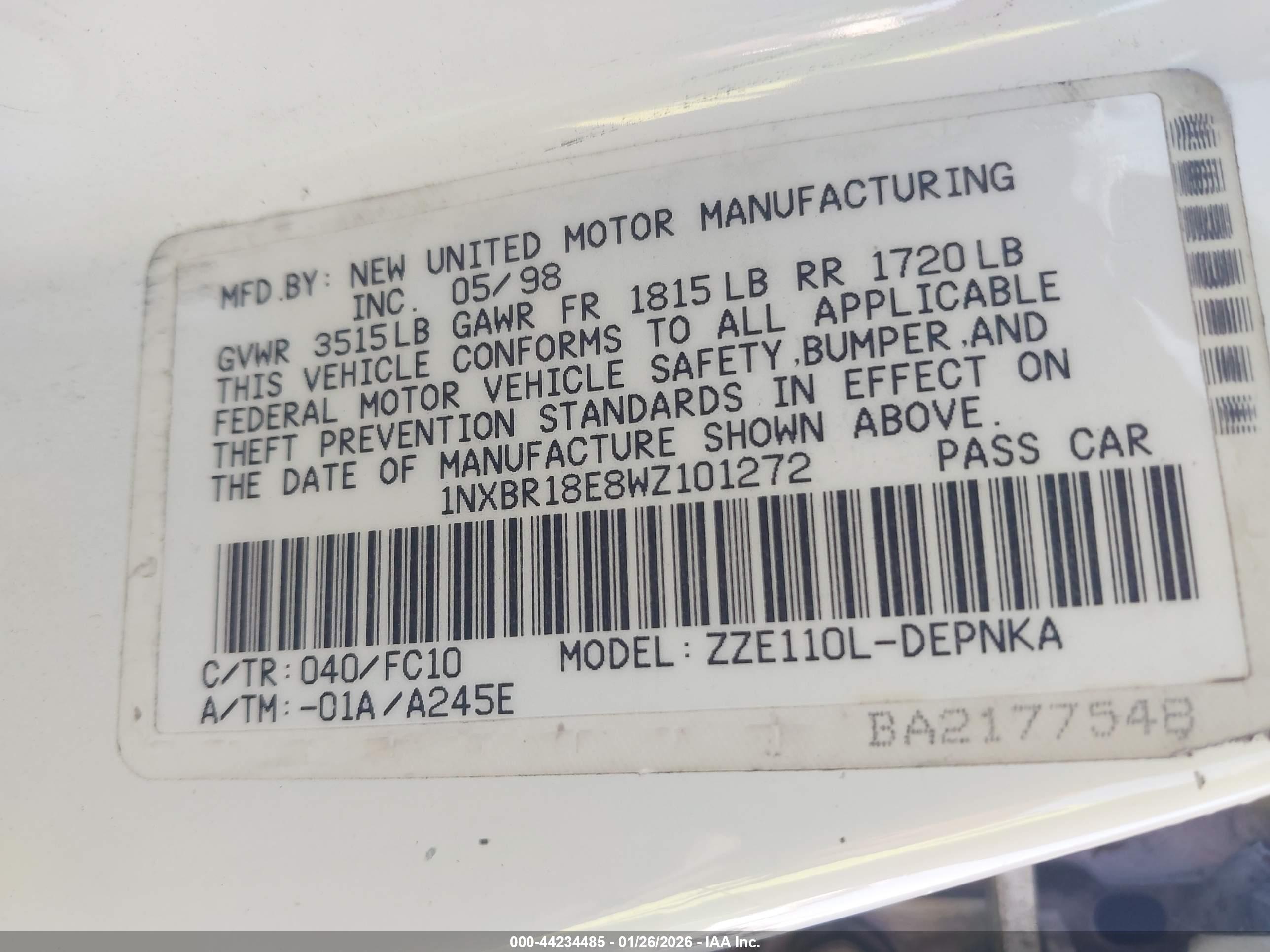 TOYOTA COROLLA image 9