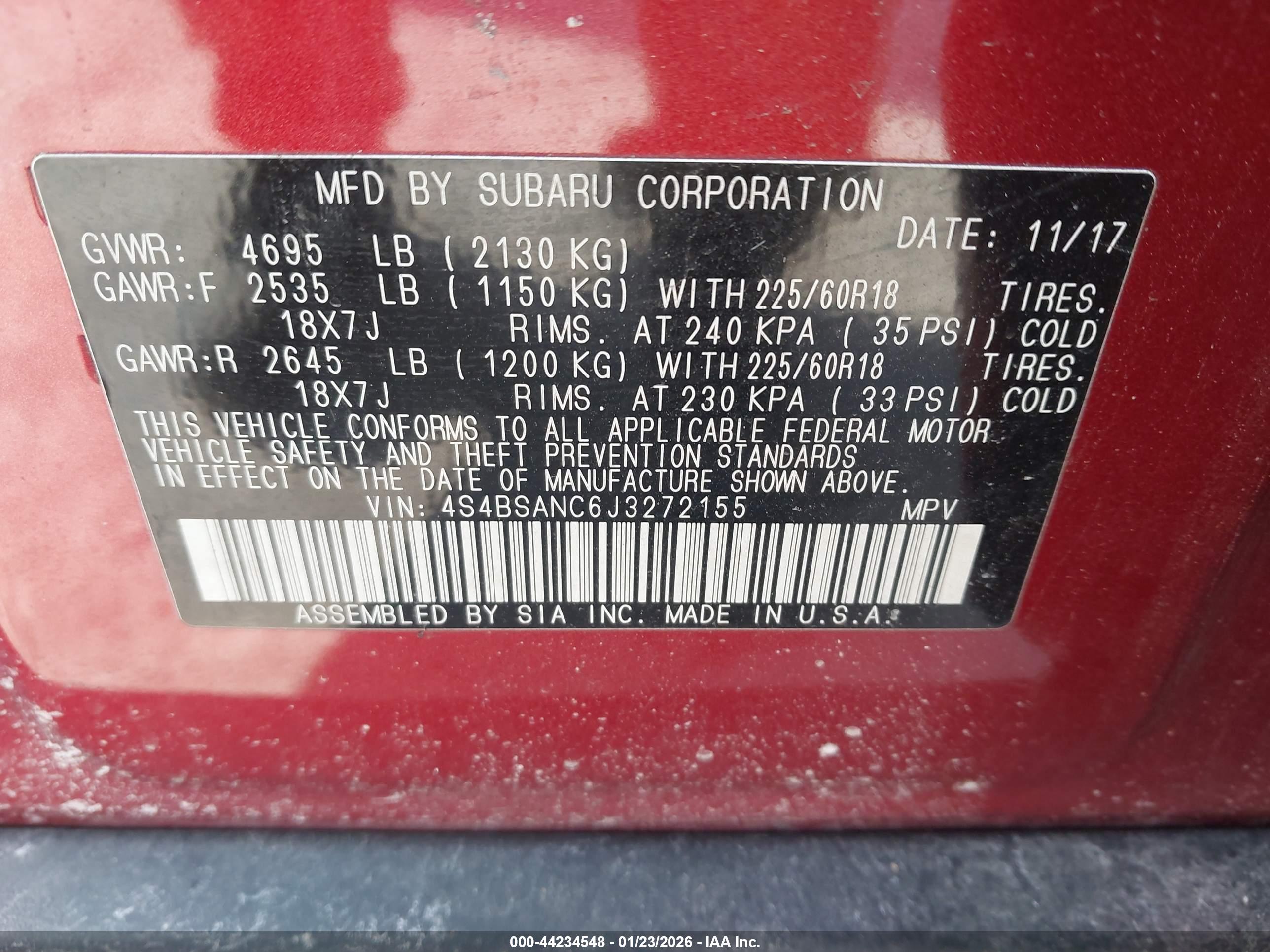 SUBARU OUTBACK image 9