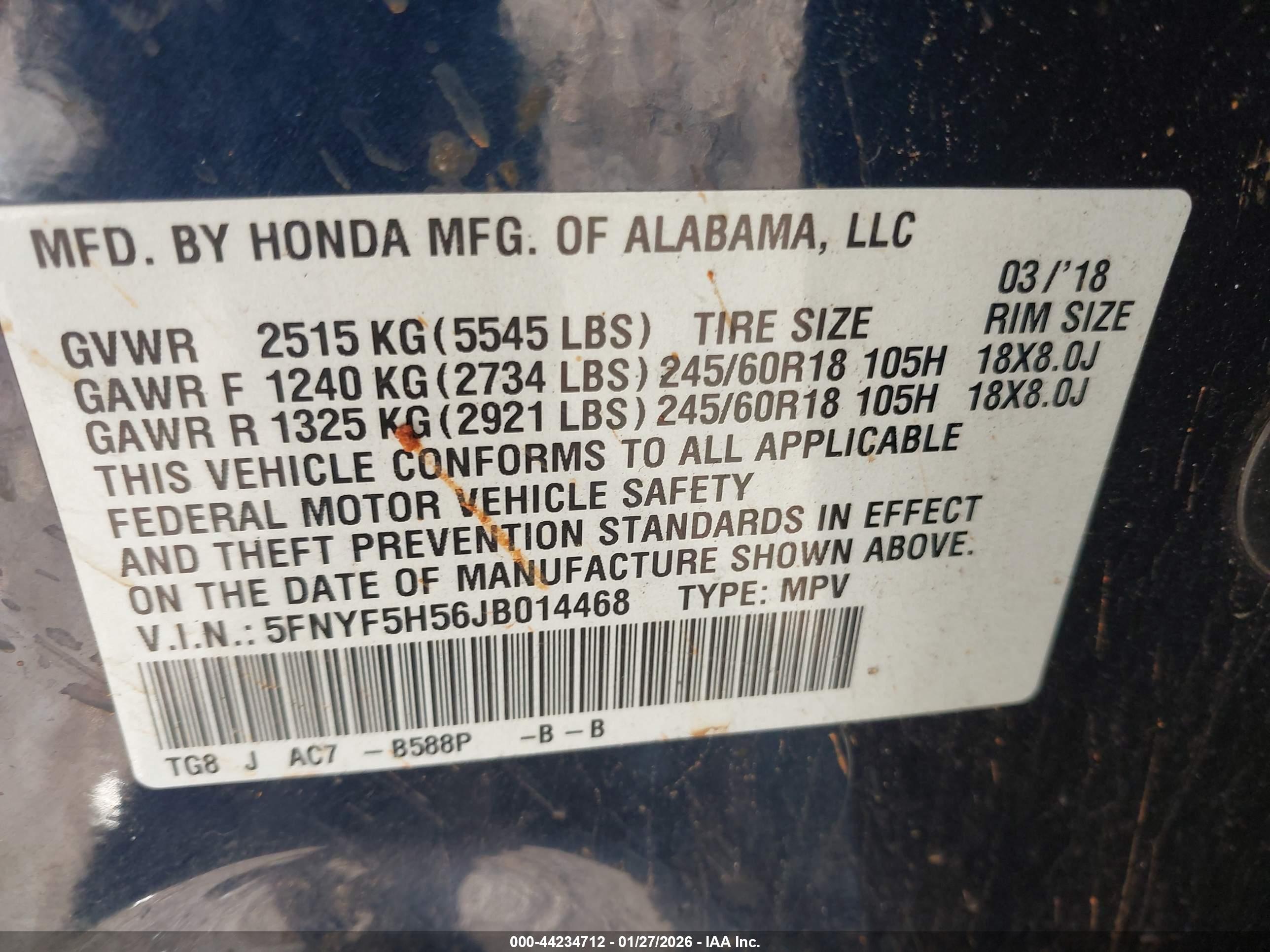 HONDA PILOT image 9