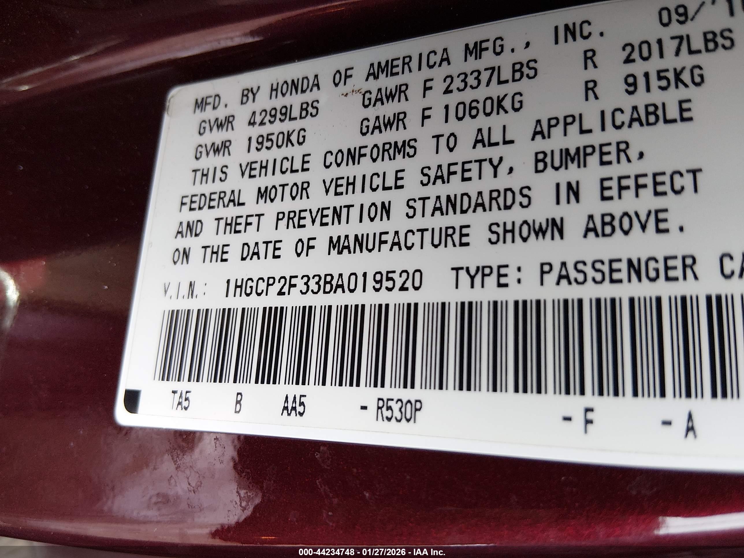 HONDA ACCORD image 9