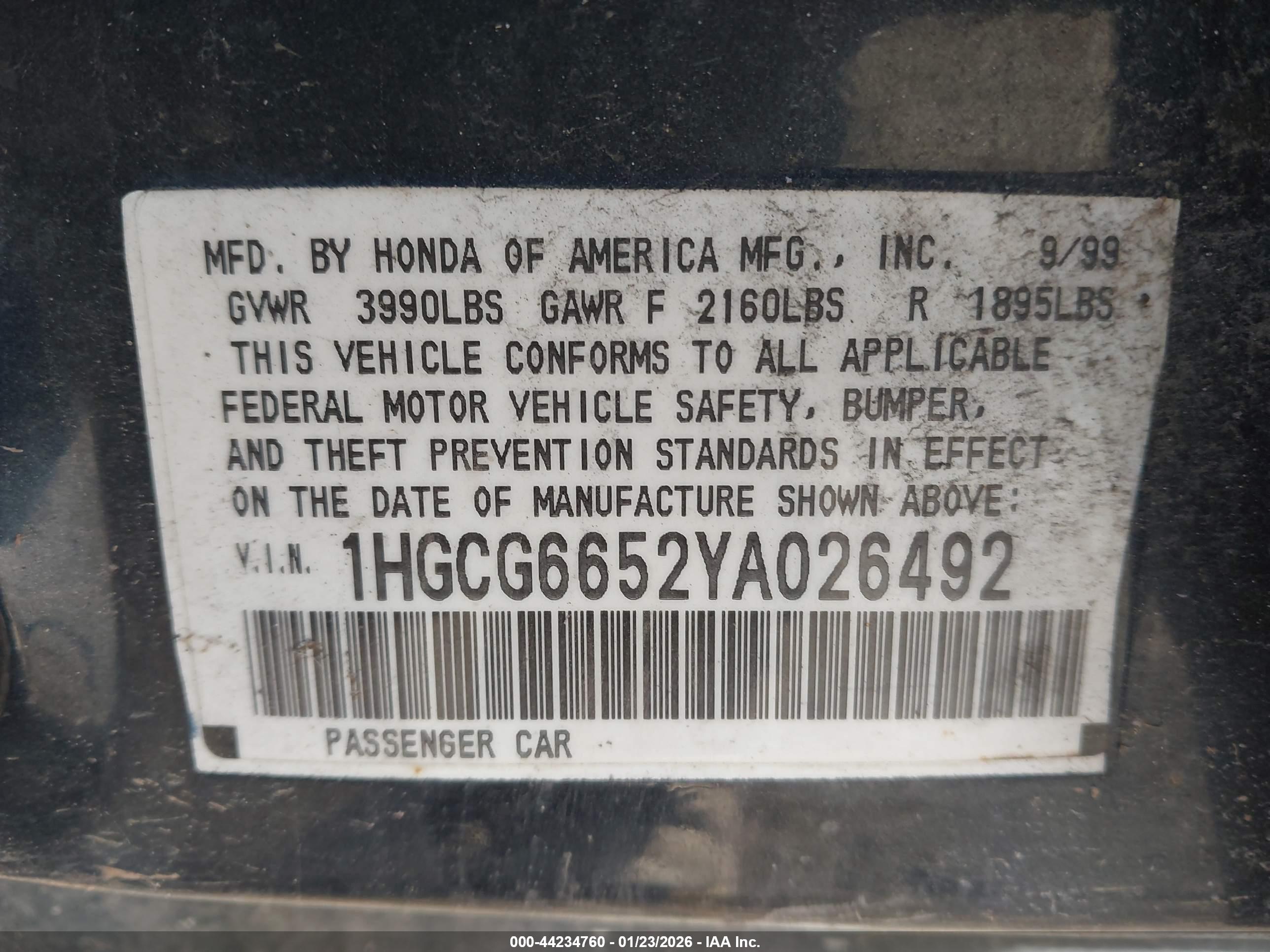 HONDA ACCORD image 9
