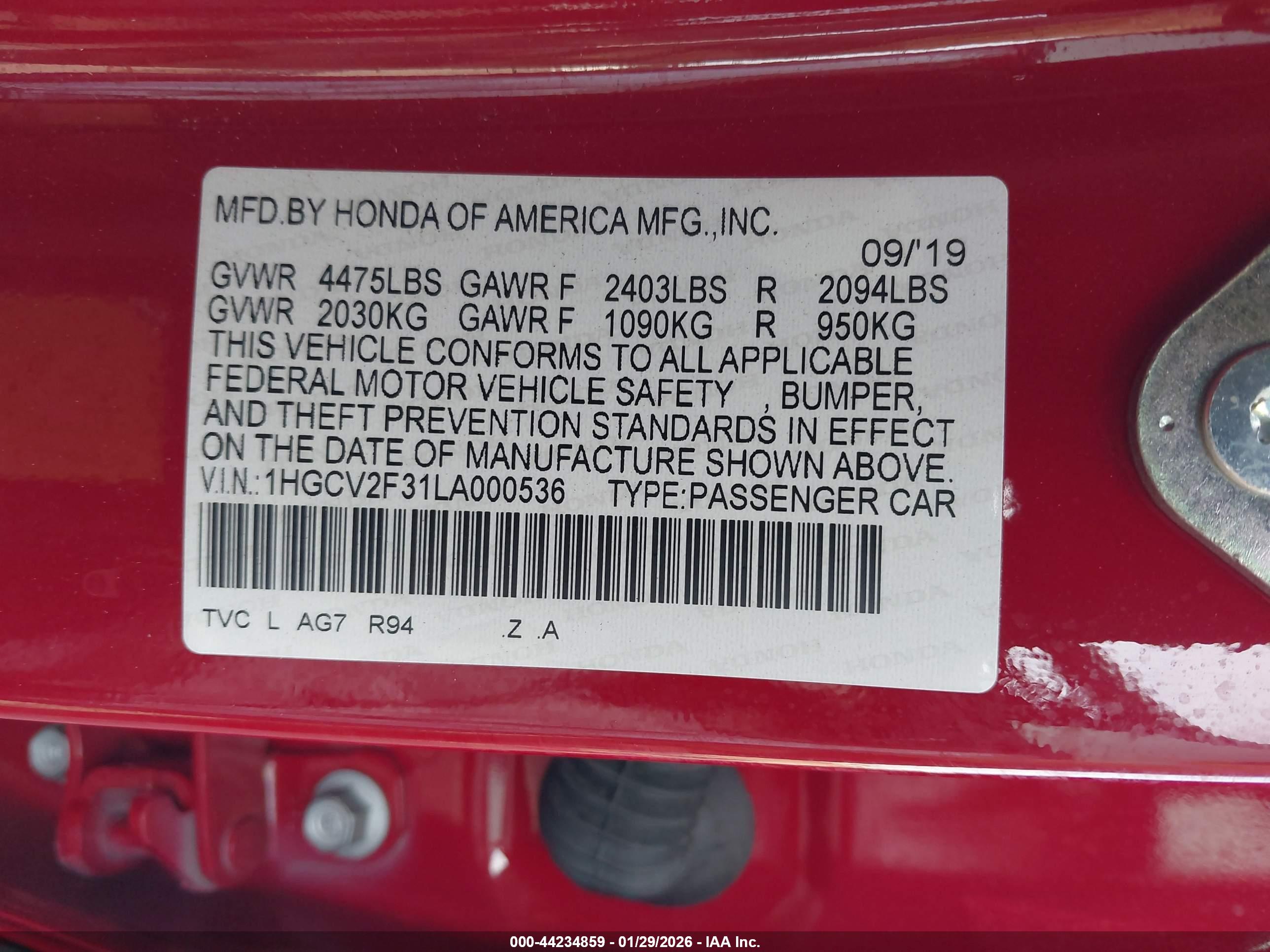 HONDA ACCORD image 9