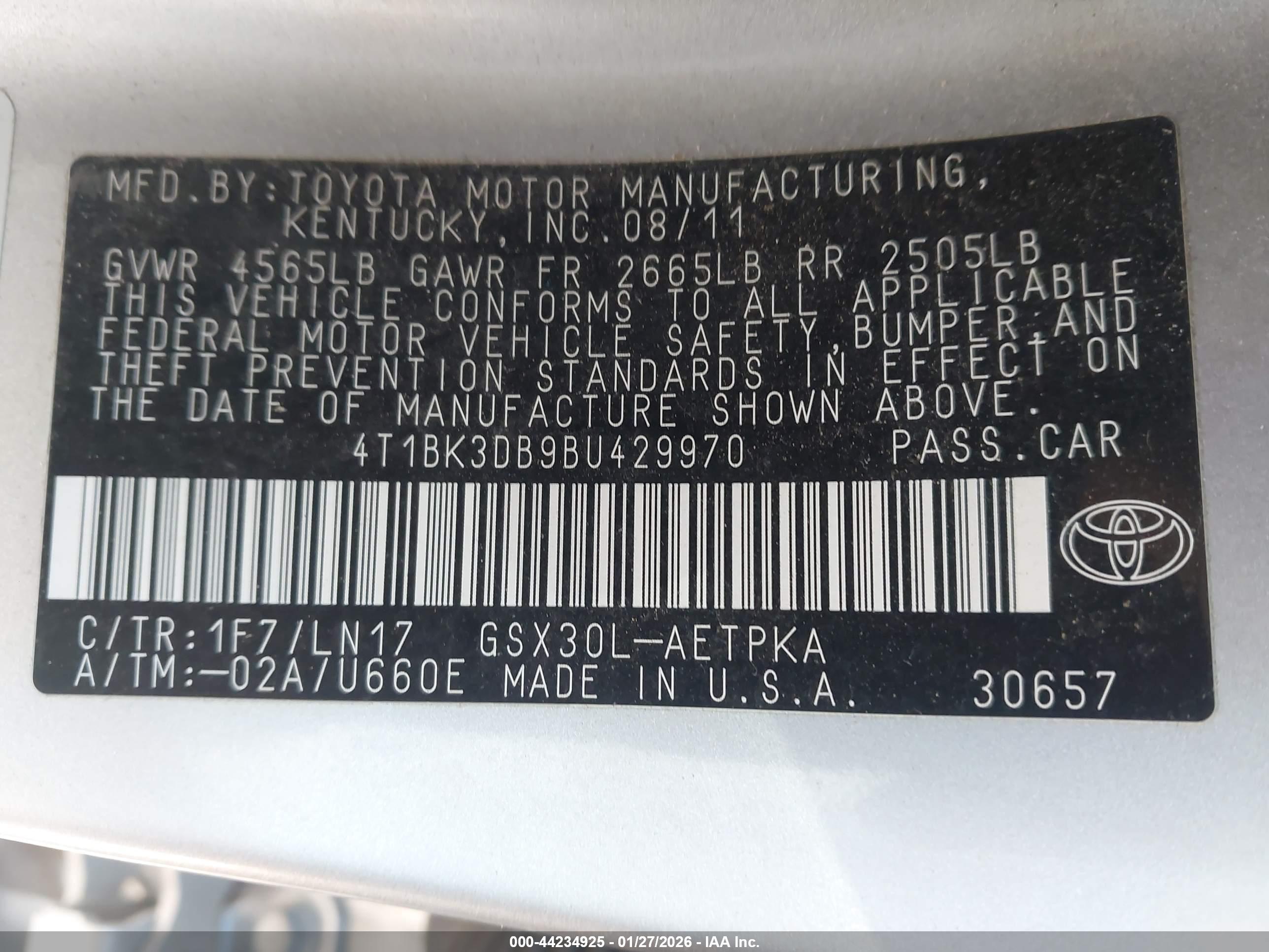 TOYOTA AVALON image 9