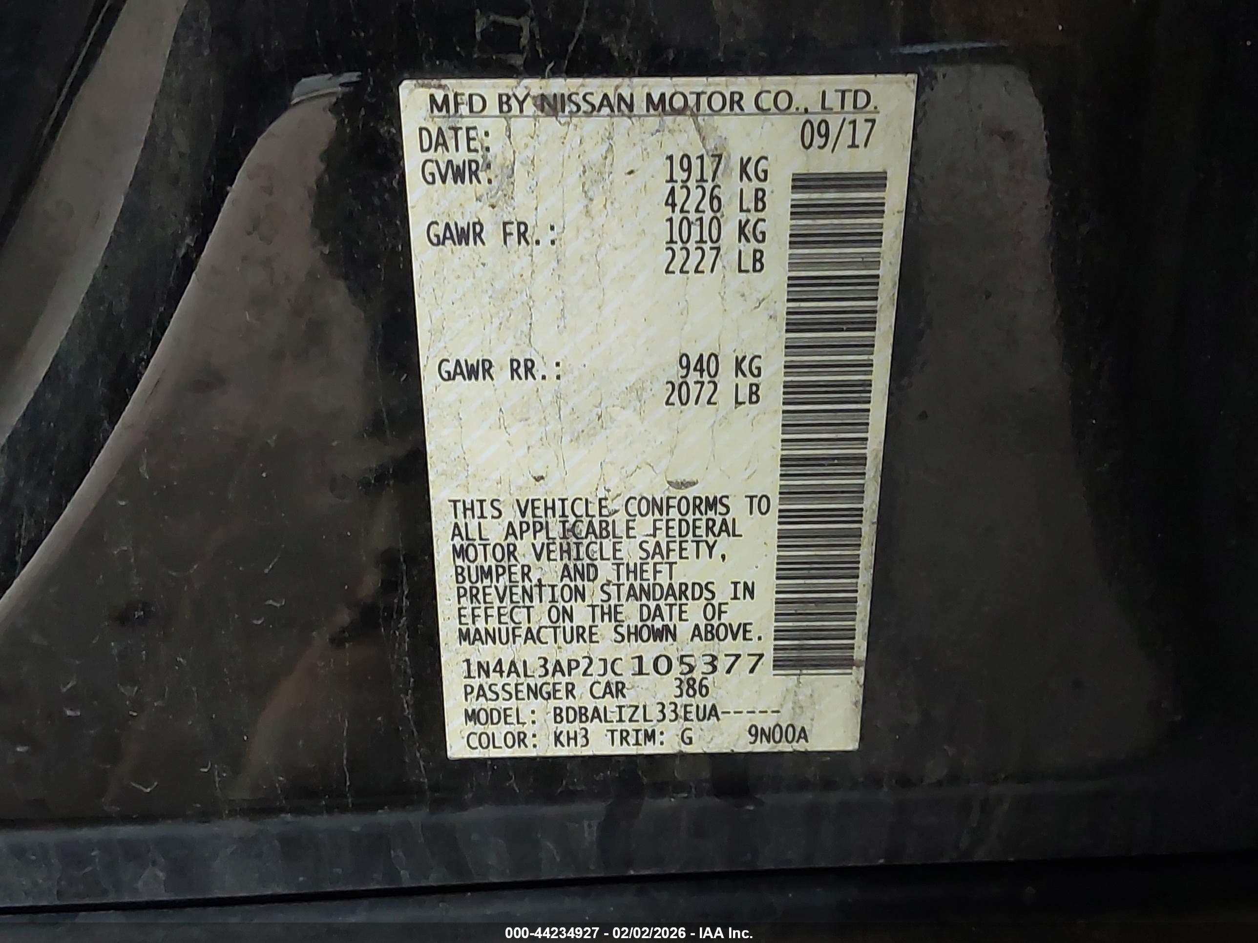 NISSAN ALTIMA image 9