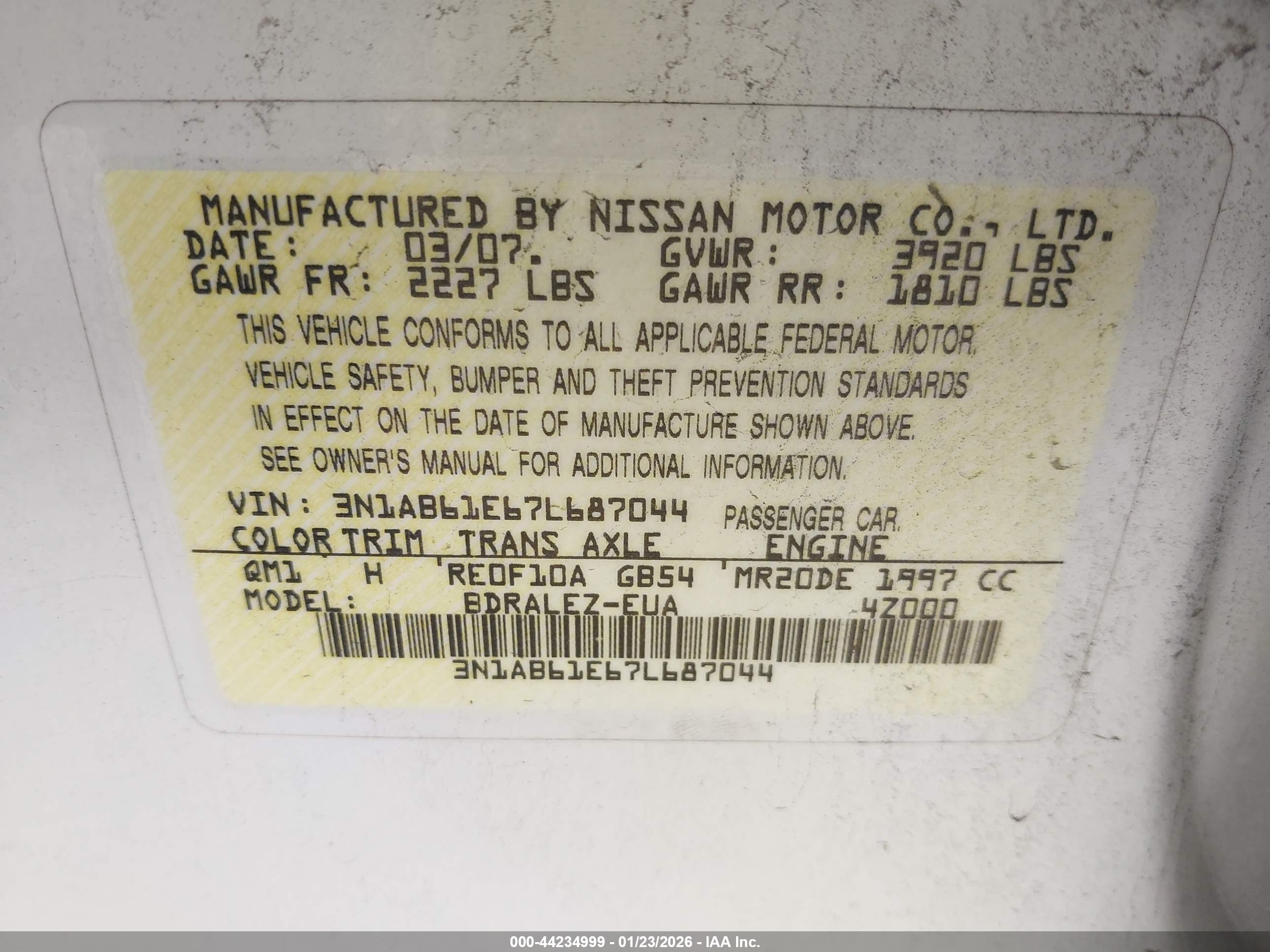 NISSAN SENTRA image 9