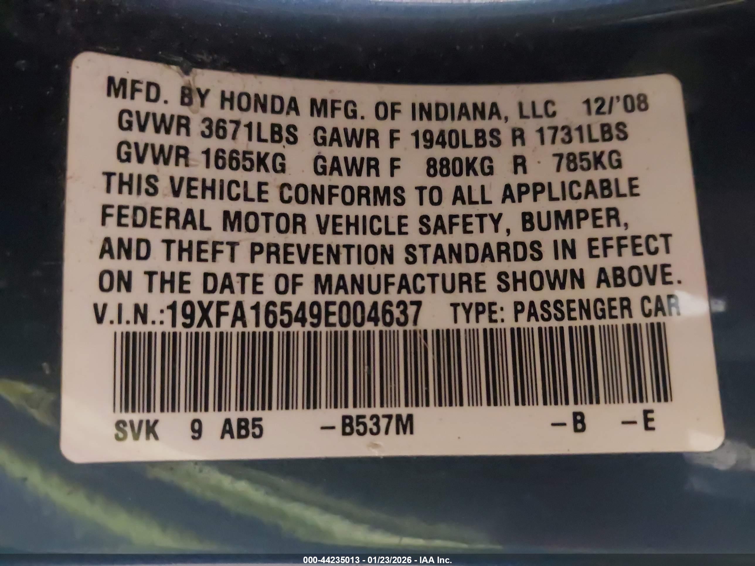HONDA CIVIC image 9