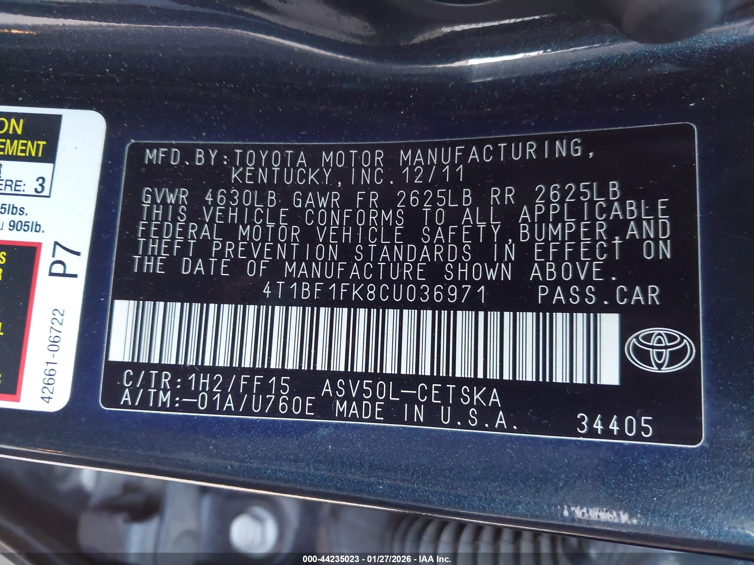 TOYOTA CAMRY image 9