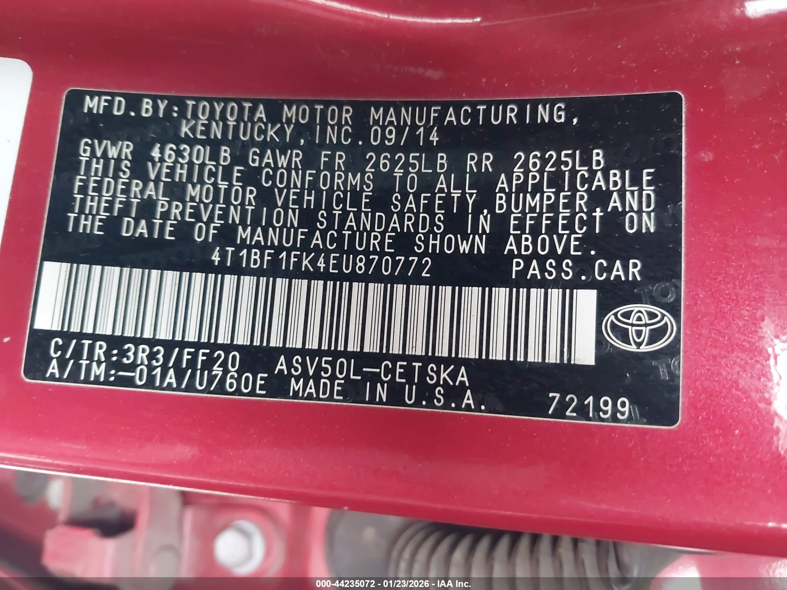 TOYOTA CAMRY image 9
