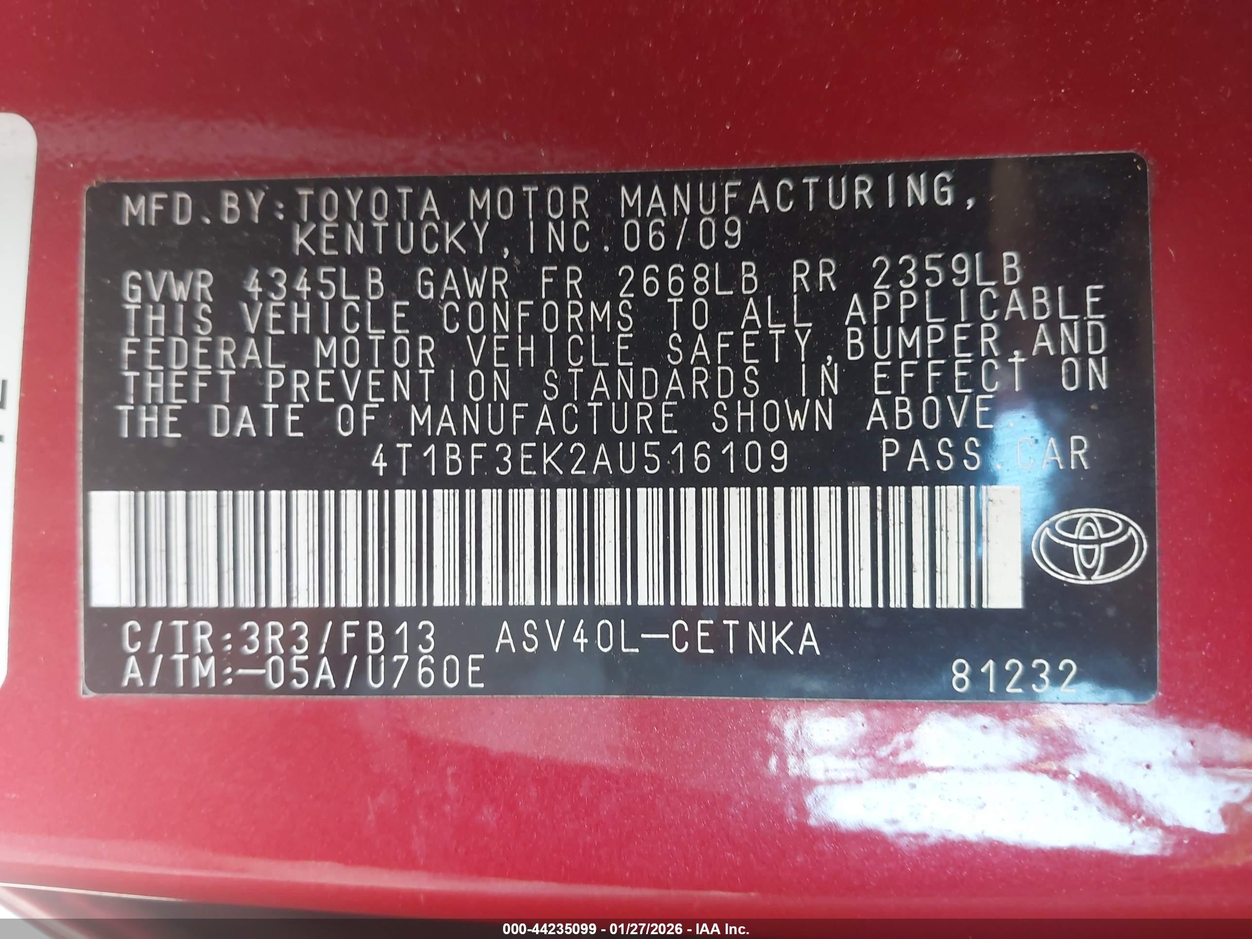 TOYOTA CAMRY image 9