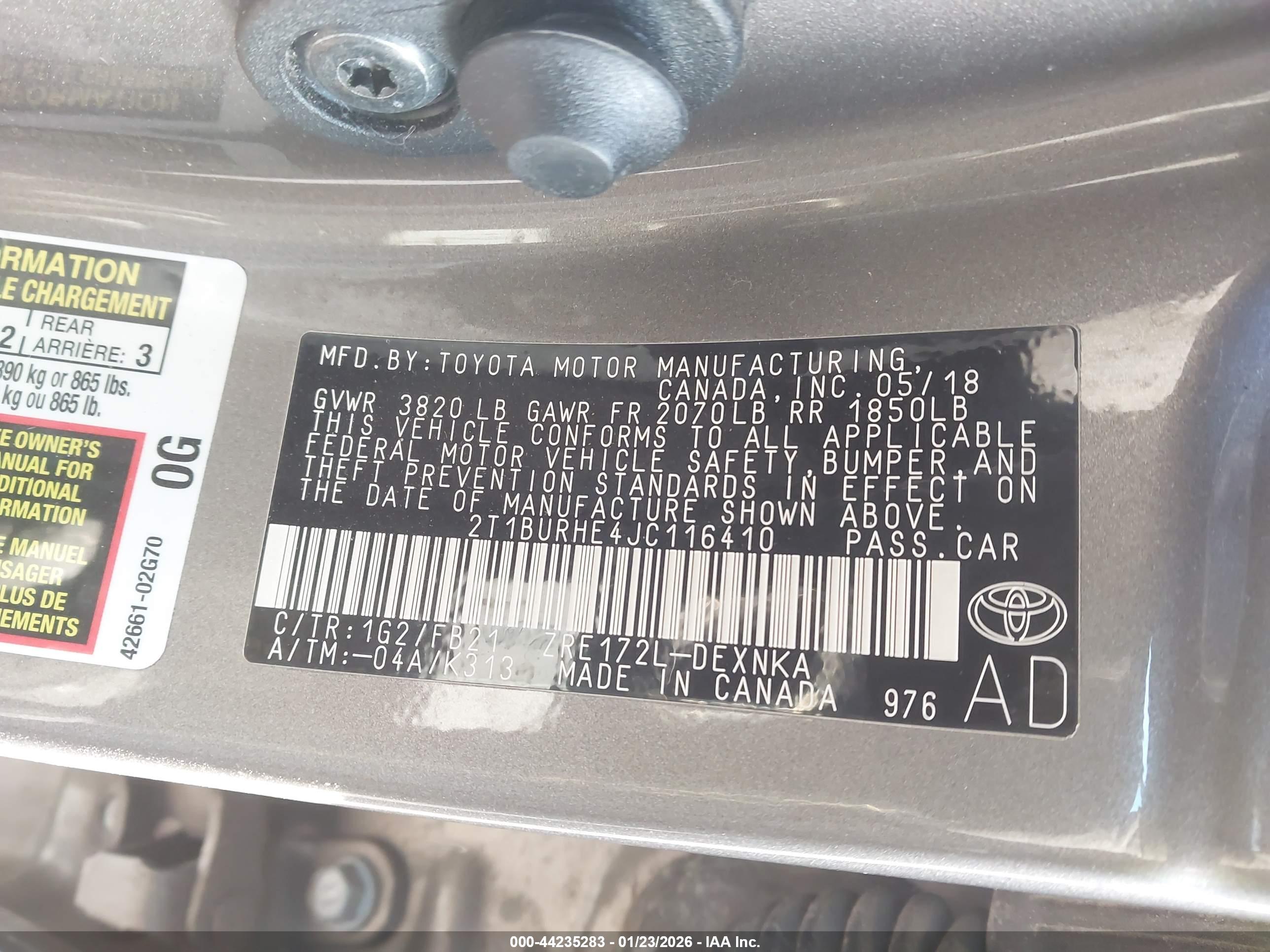 TOYOTA COROLLA image 9
