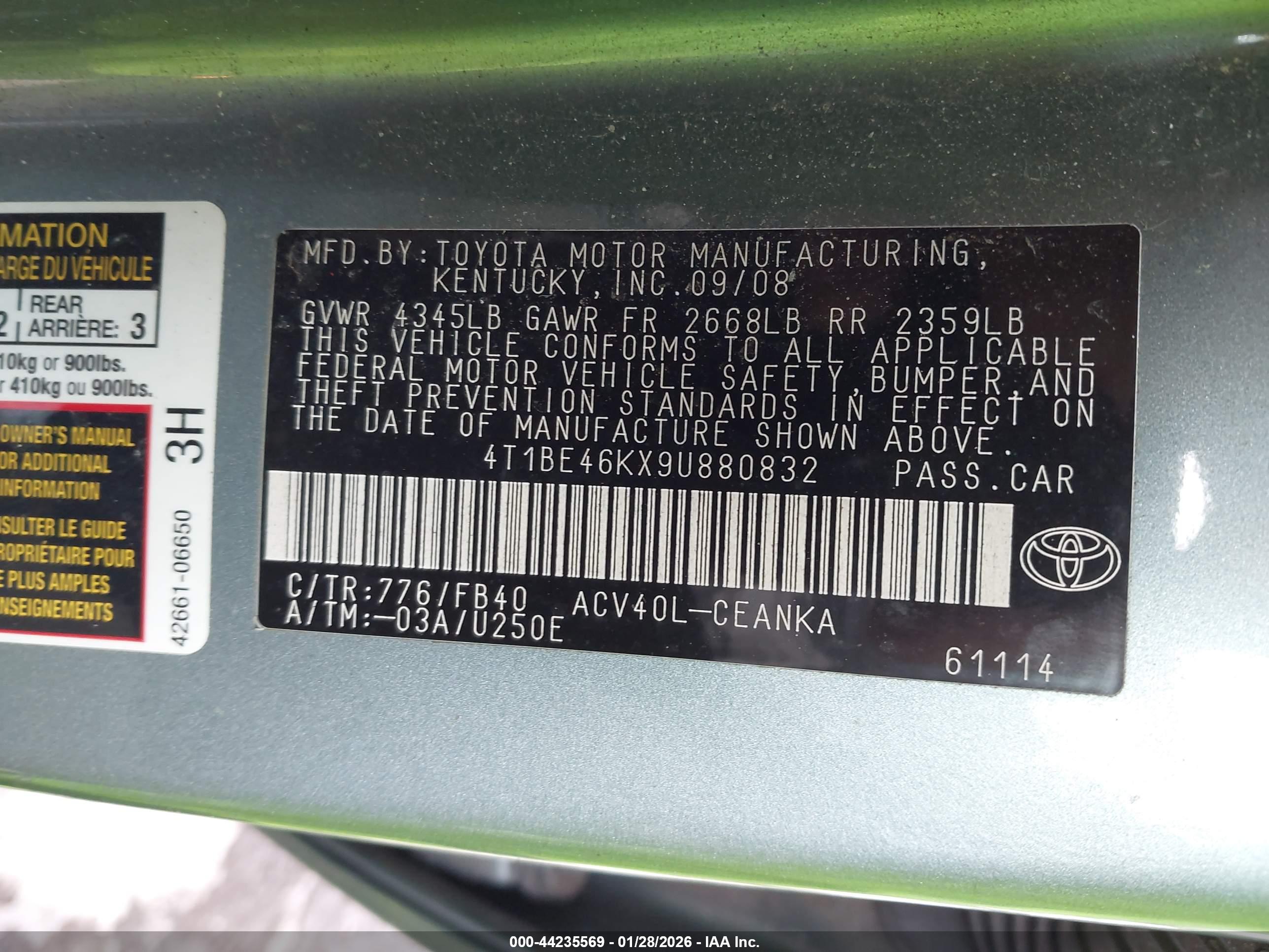 TOYOTA CAMRY image 9