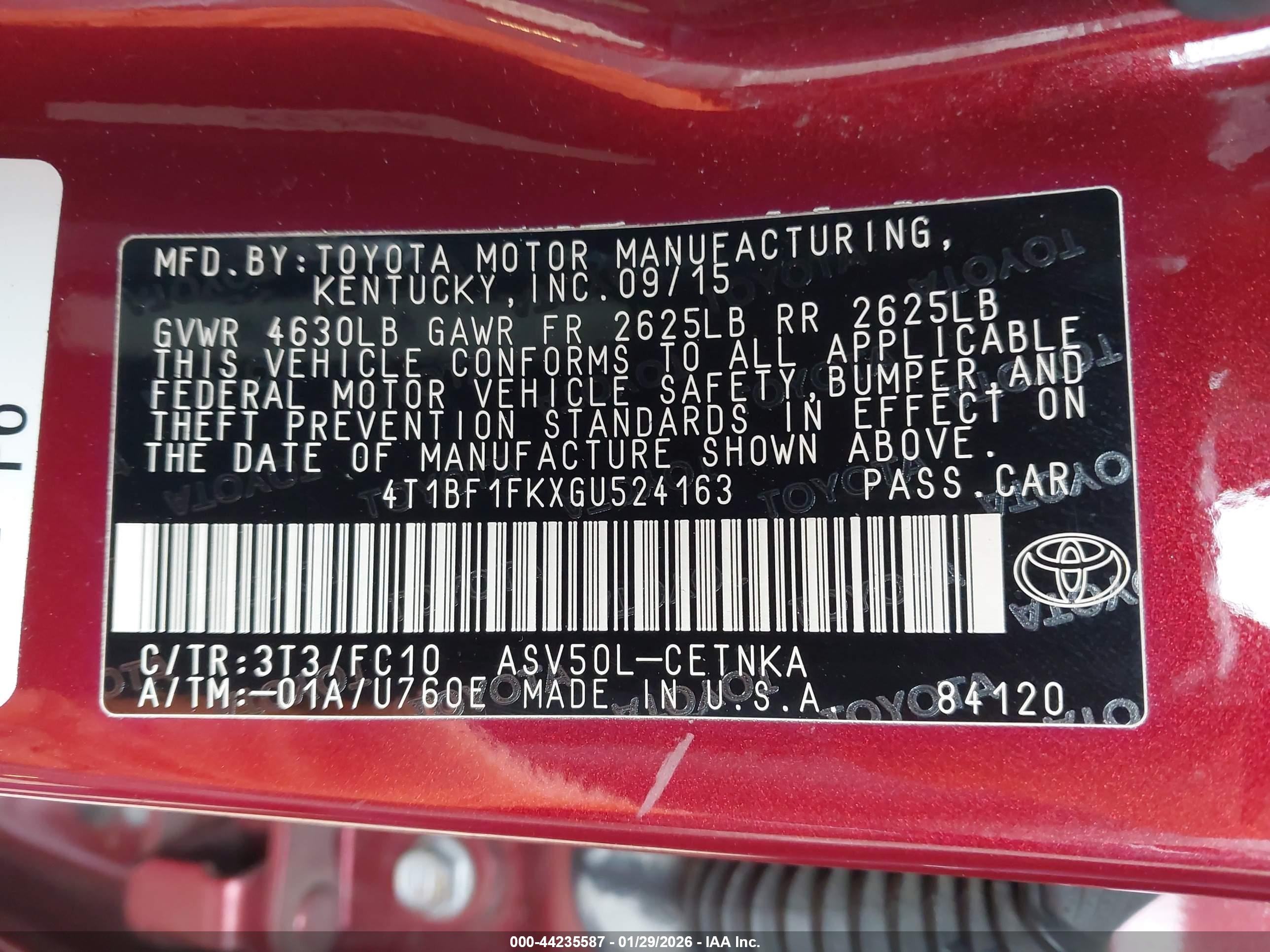 TOYOTA CAMRY image 9