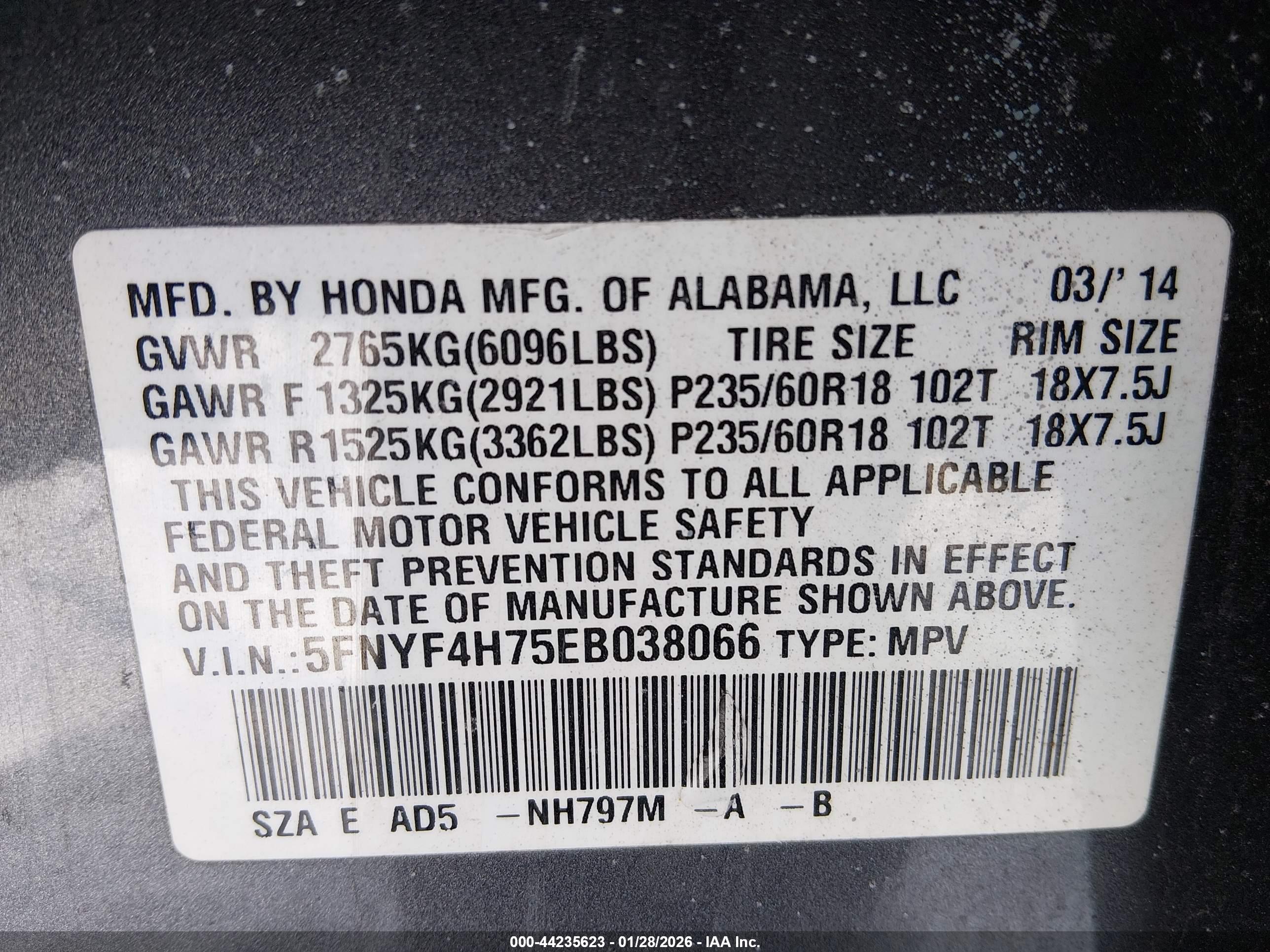 HONDA PILOT image 9