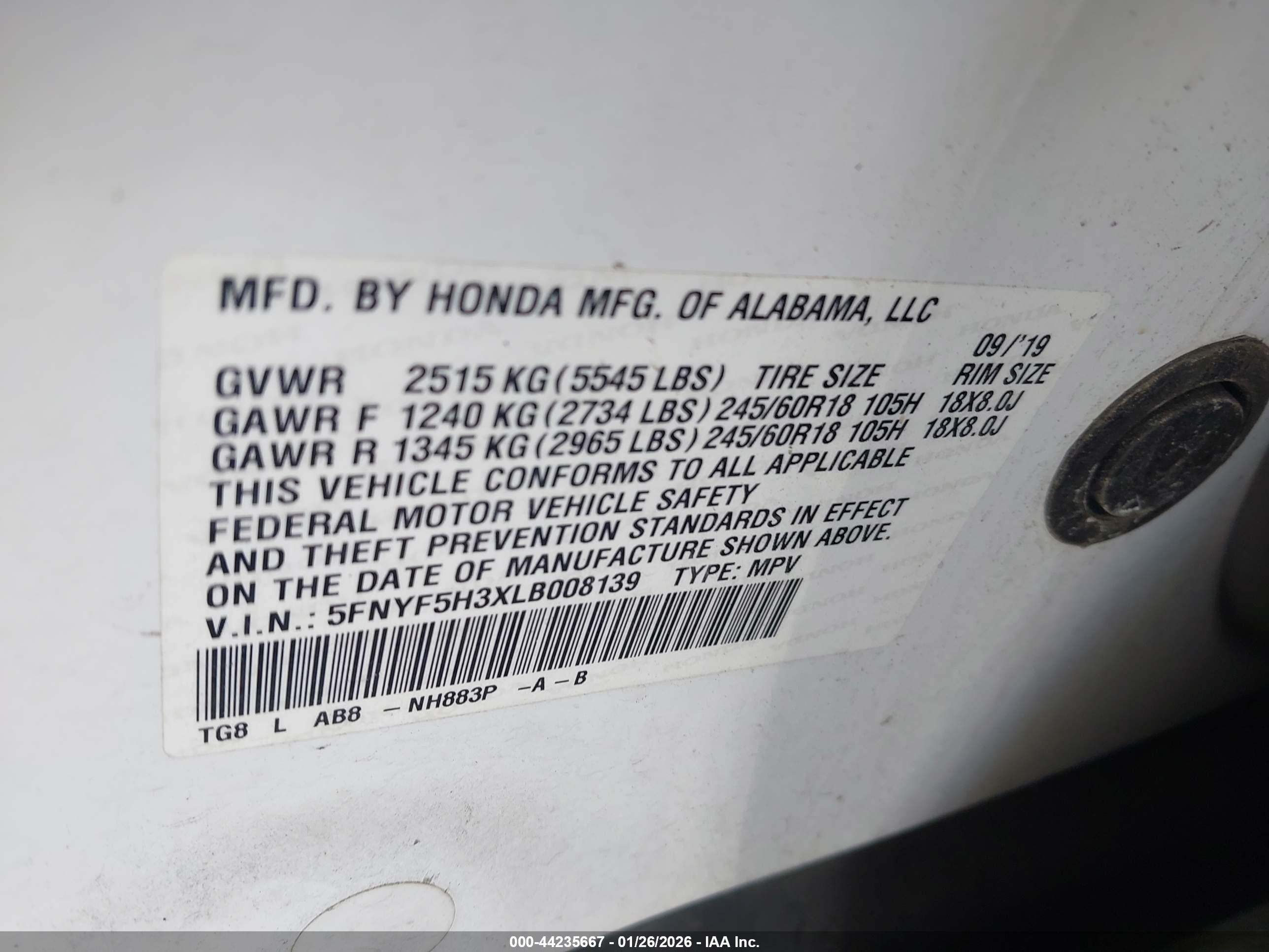 HONDA PILOT image 9