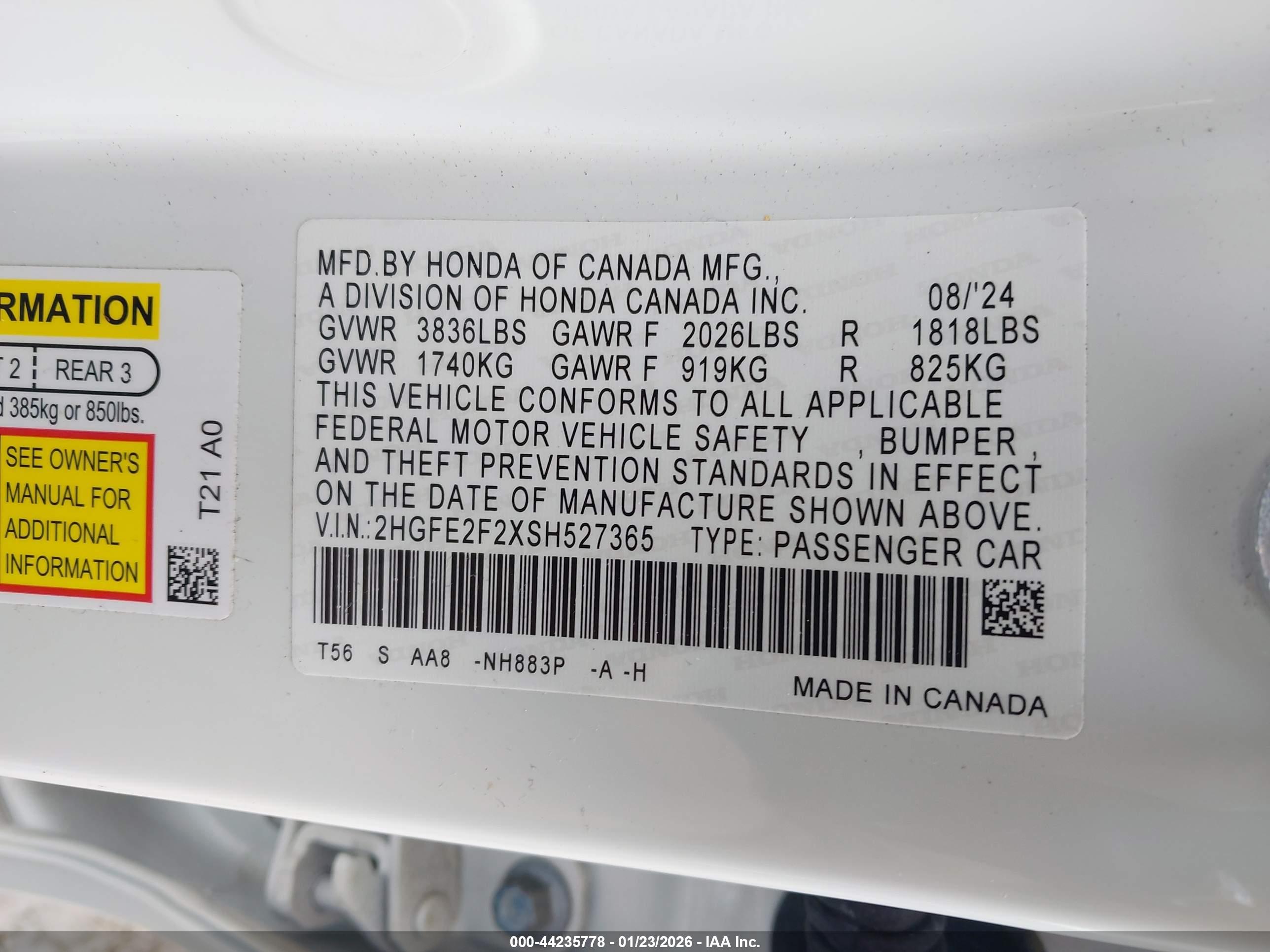 HONDA CIVIC image 9