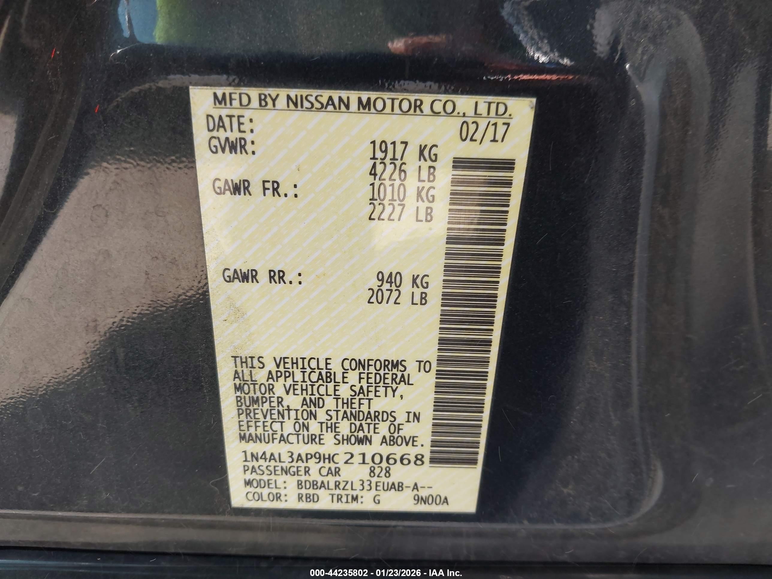 NISSAN ALTIMA image 9
