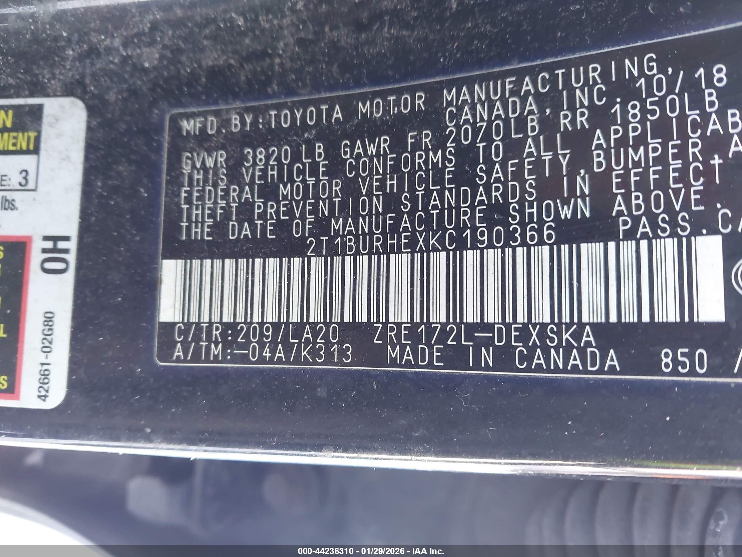 TOYOTA COROLLA image 9