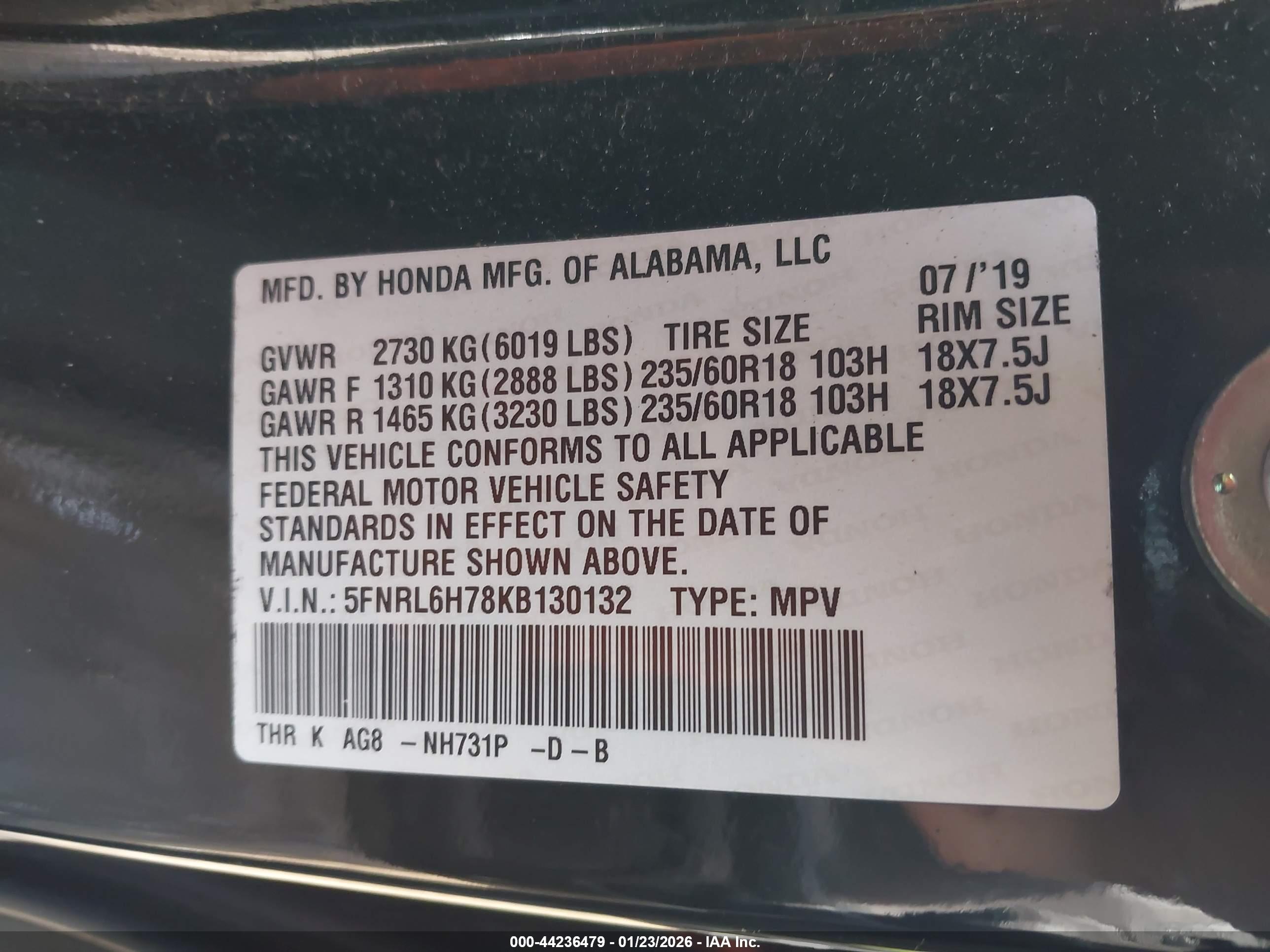 HONDA ODYSSEY image 9