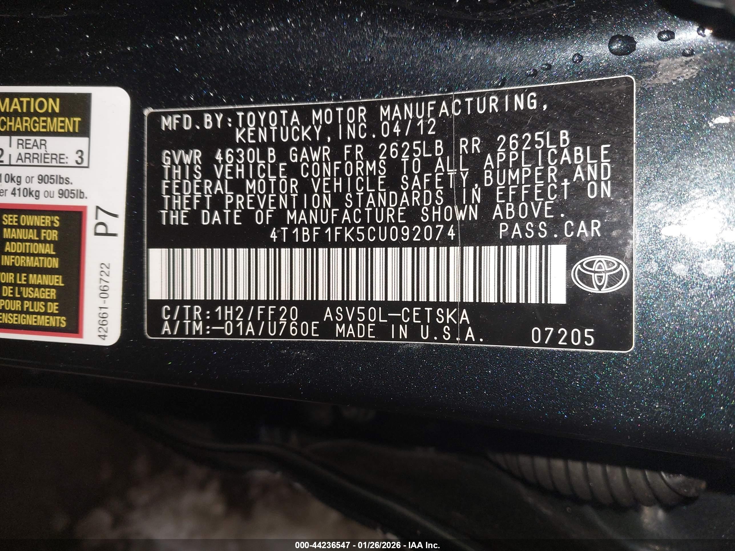 TOYOTA CAMRY image 9