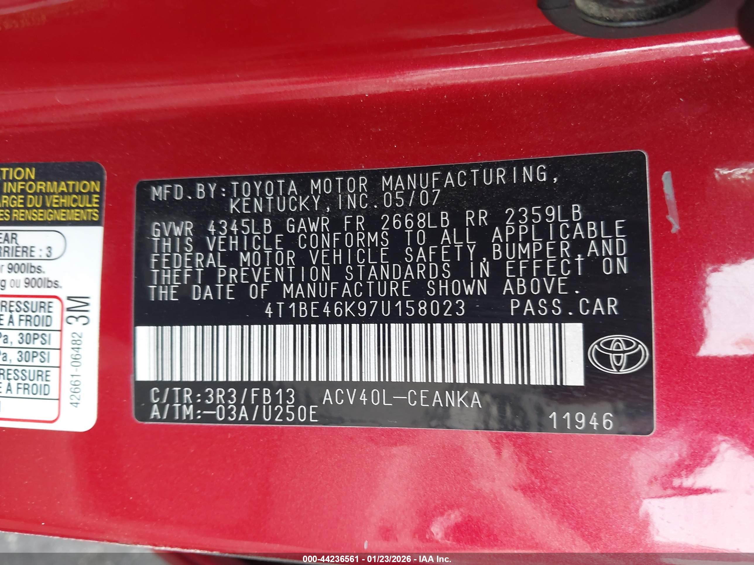 TOYOTA CAMRY image 9