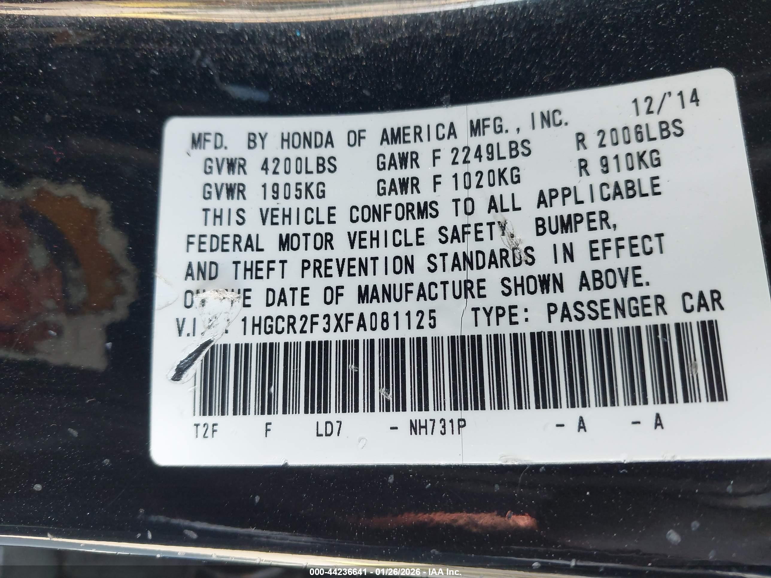 HONDA ACCORD image 9
