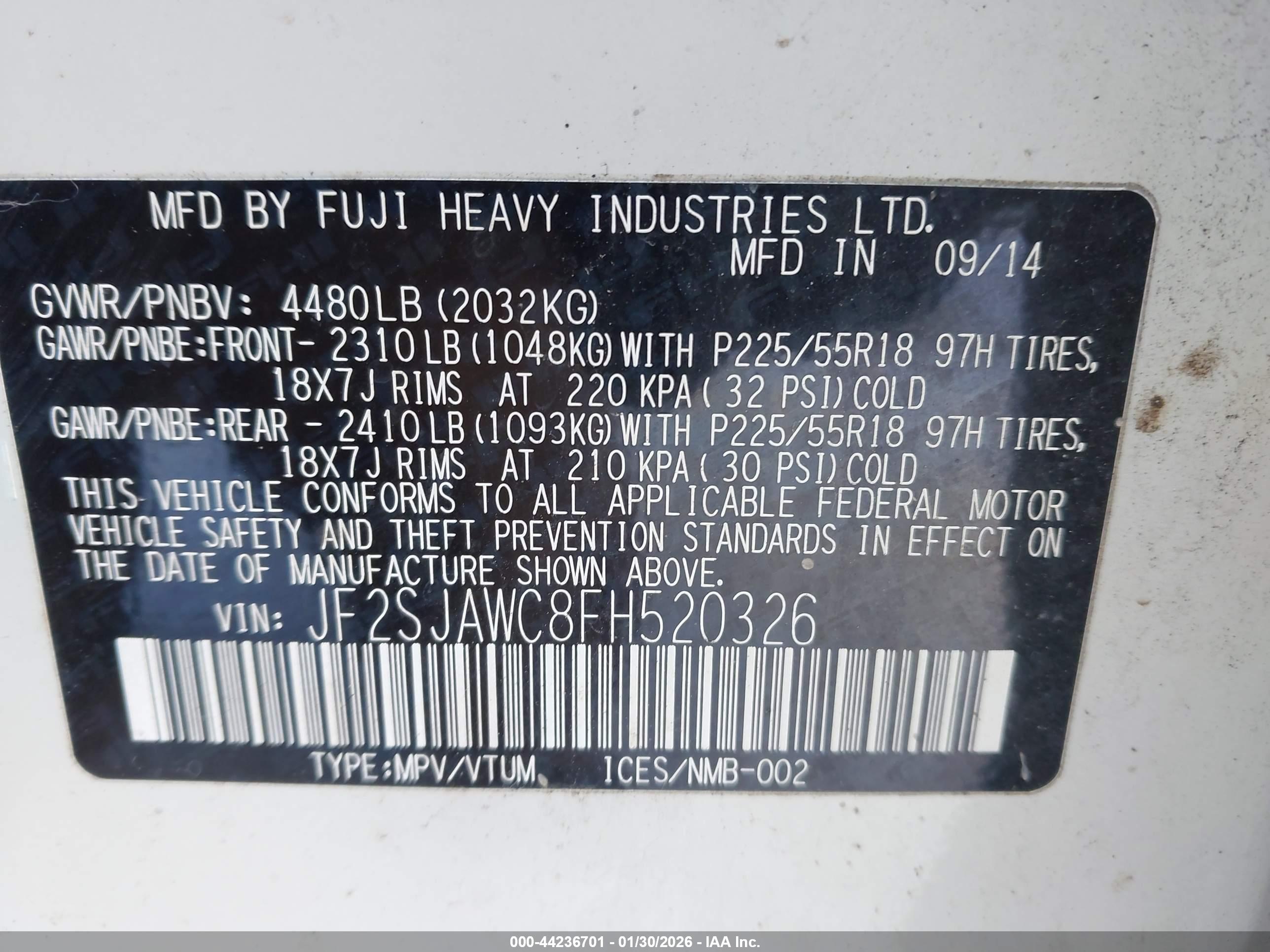 SUBARU FORESTER image 9