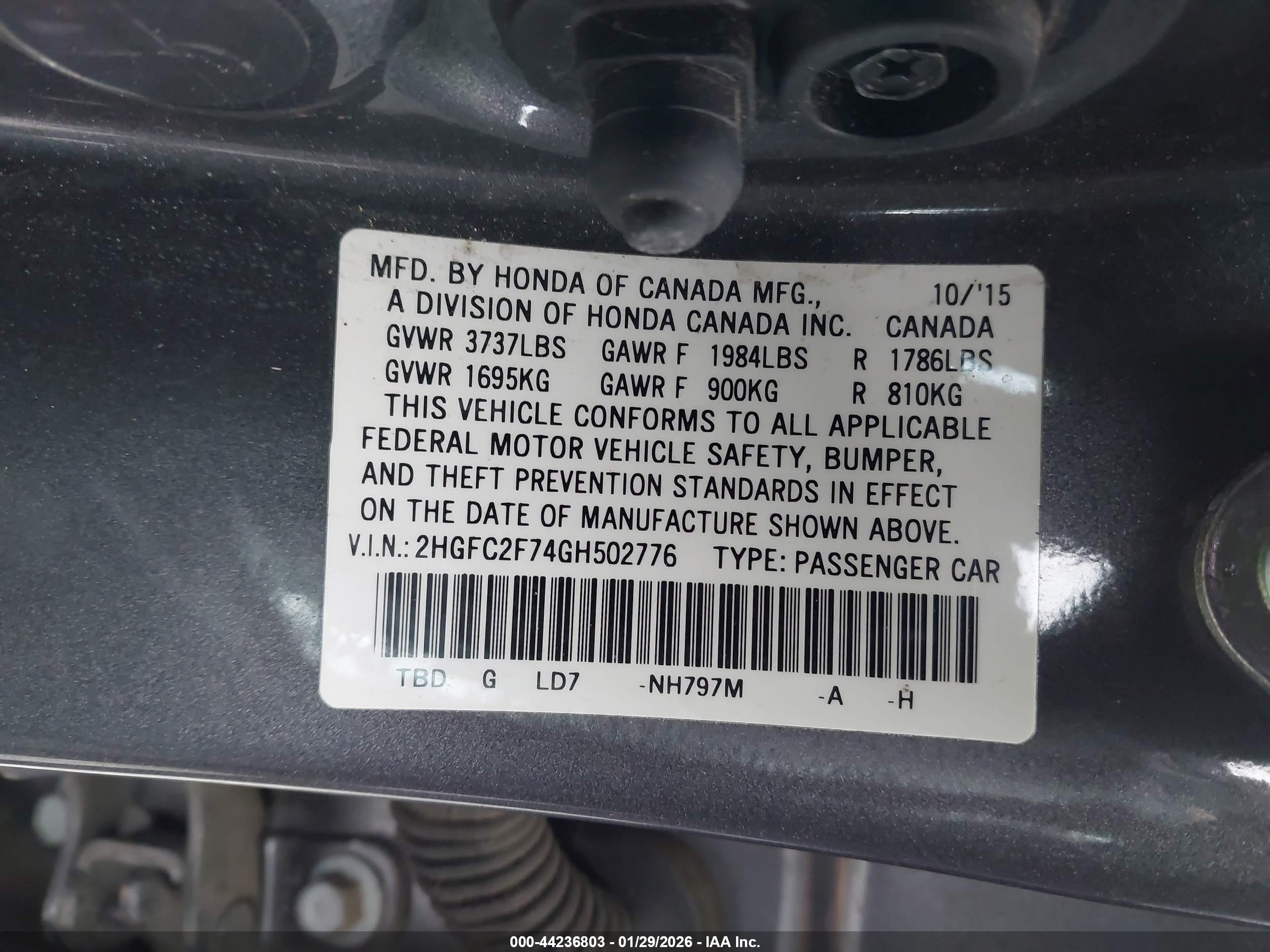 HONDA CIVIC image 9