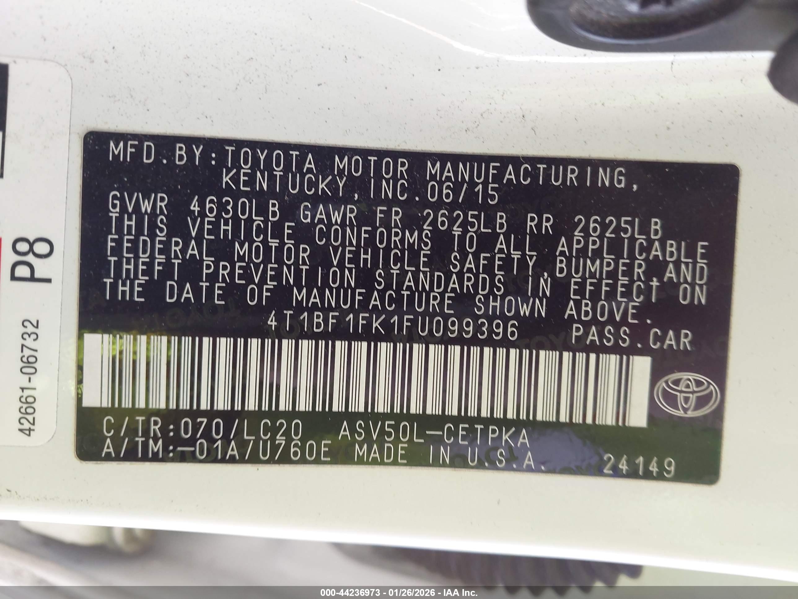 TOYOTA CAMRY image 9