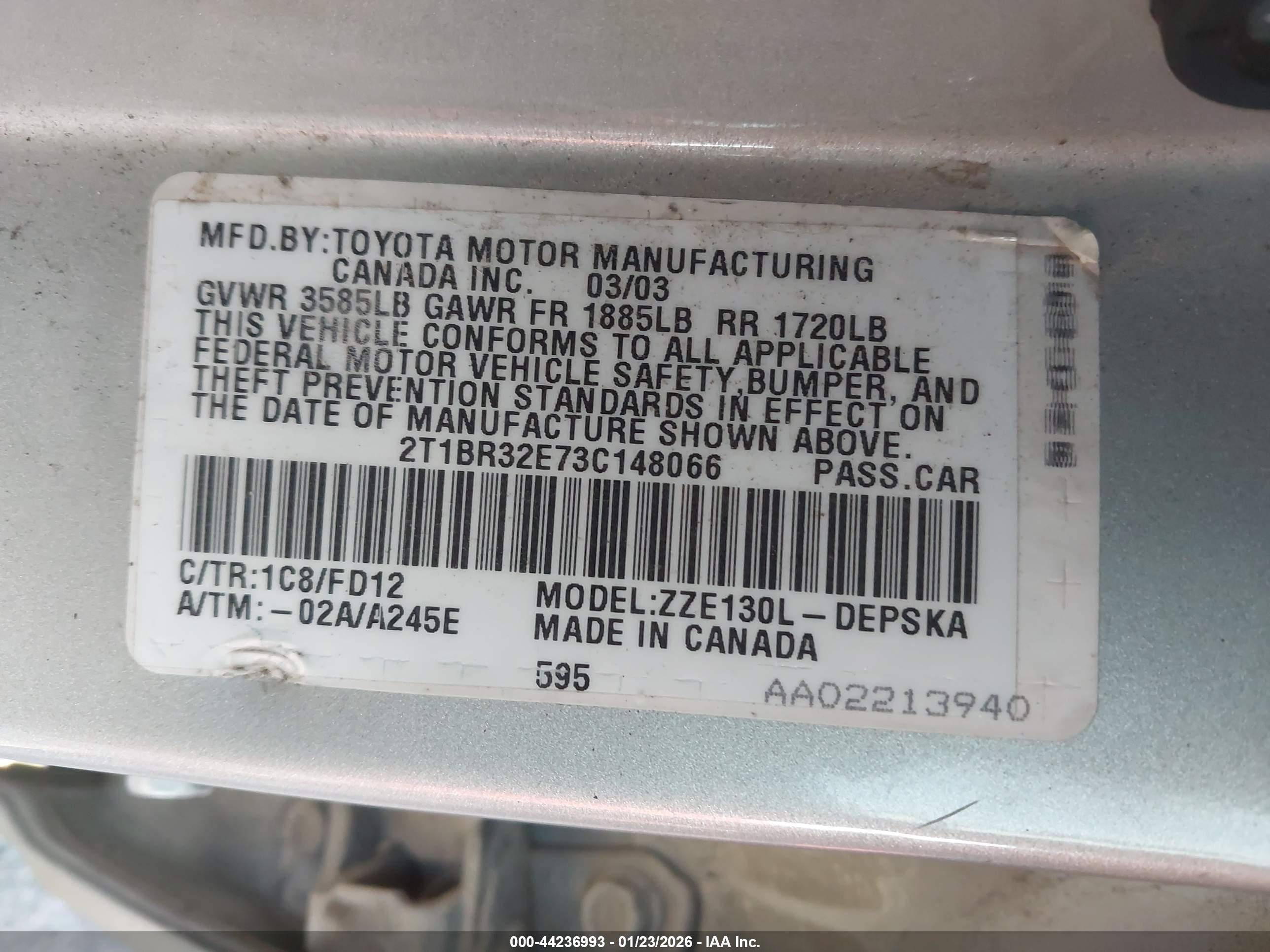 TOYOTA COROLLA image 9