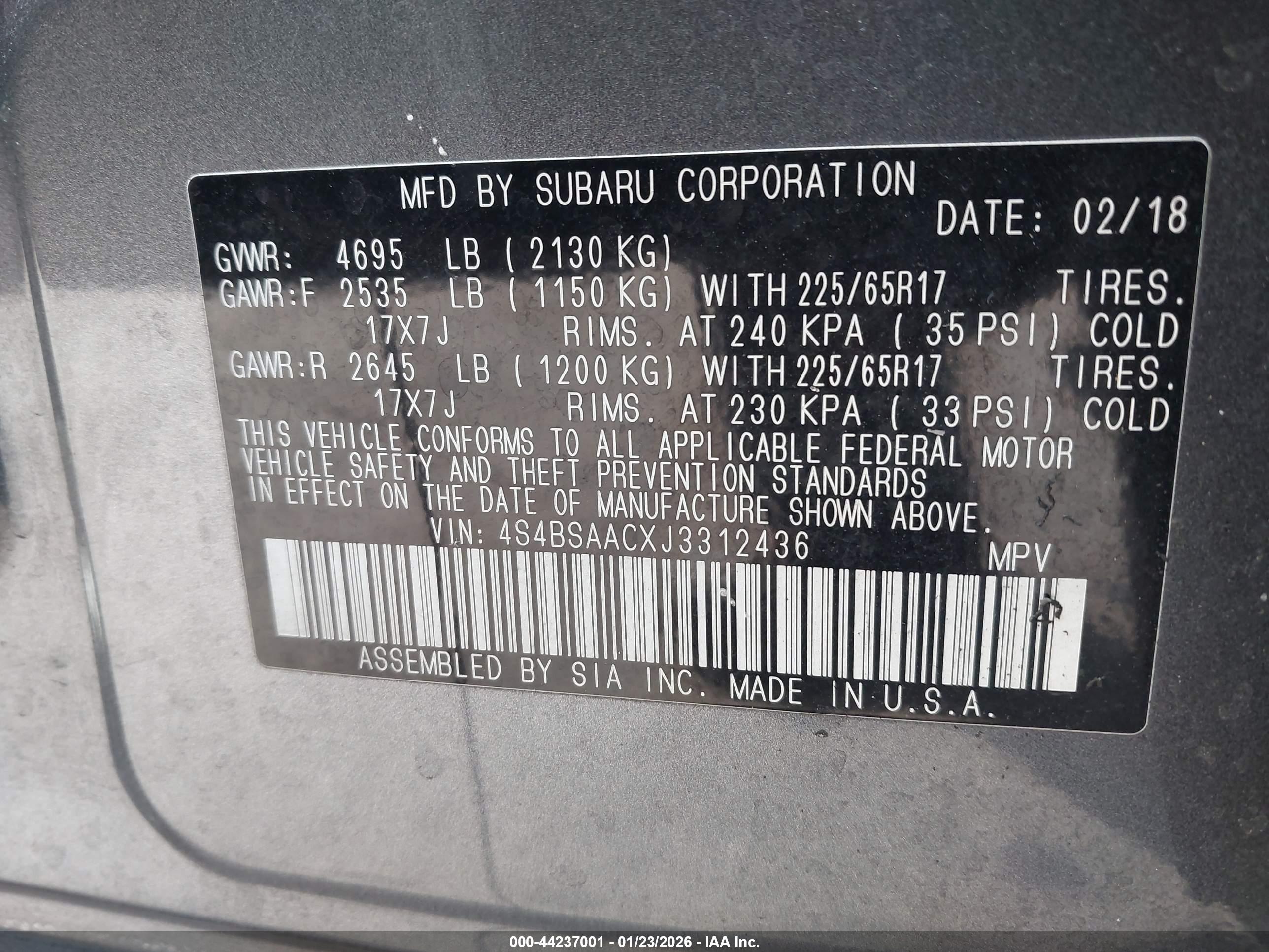 SUBARU OUTBACK image 9