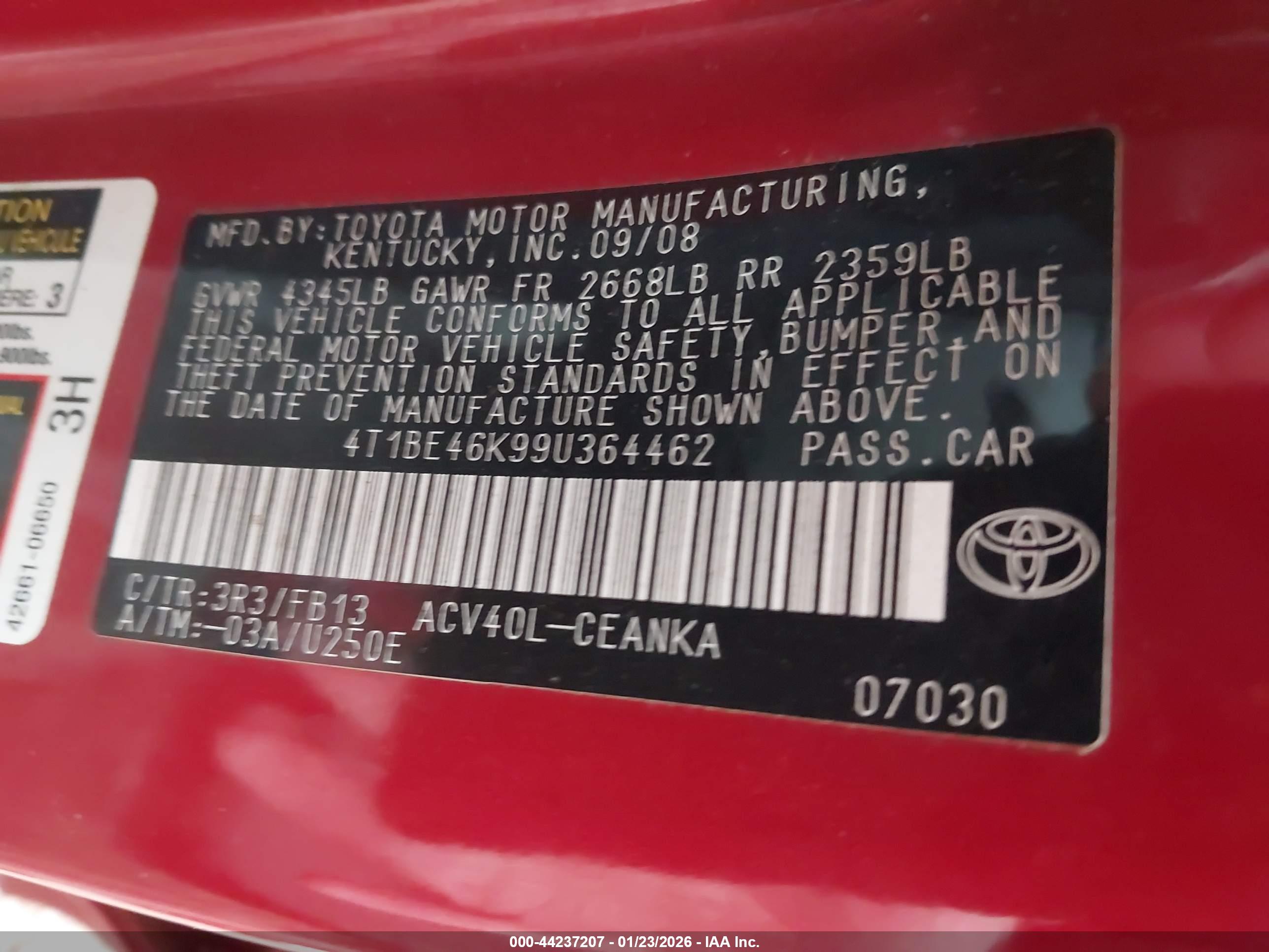 TOYOTA CAMRY image 9