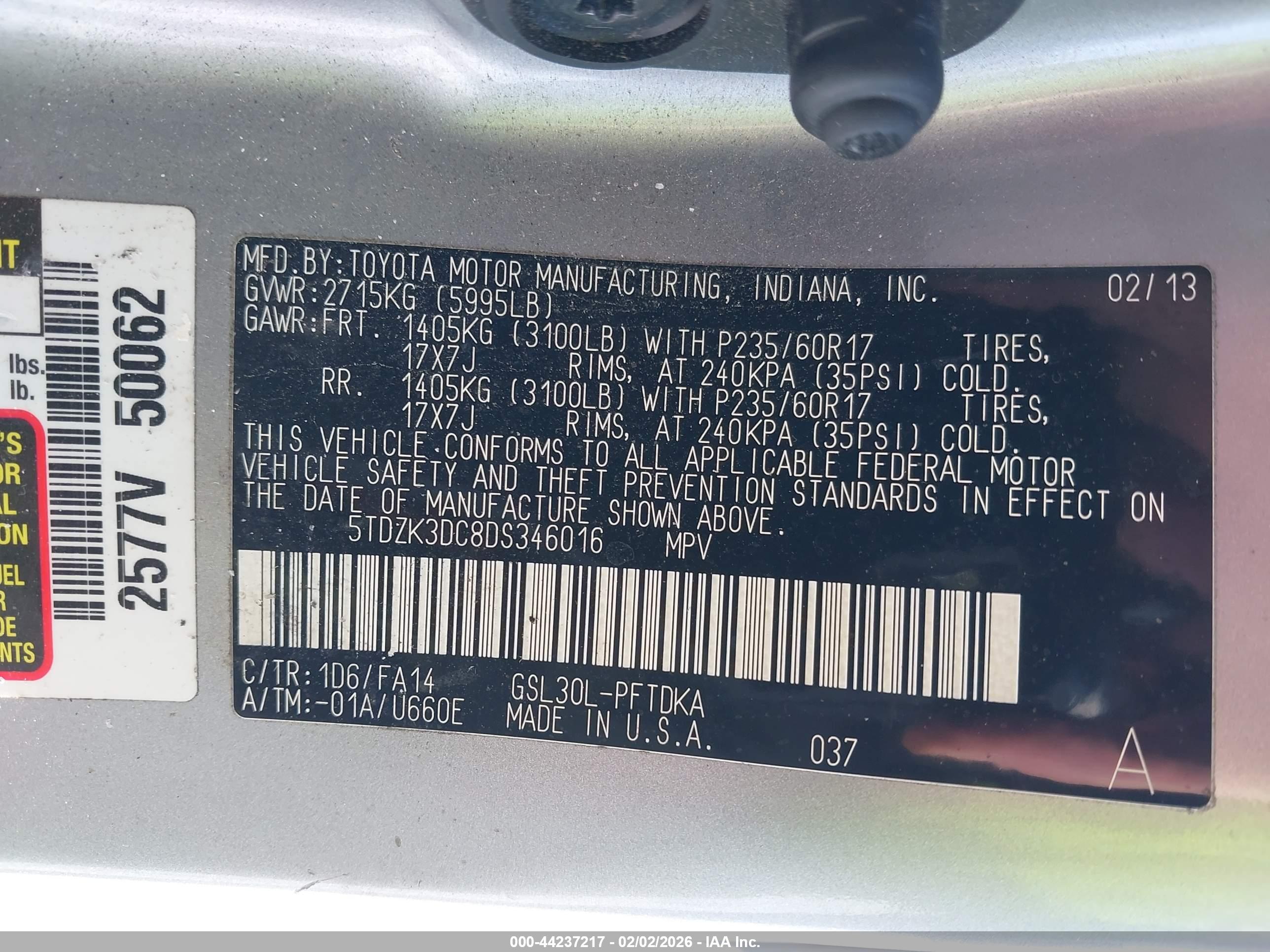 TOYOTA SIENNA image 9