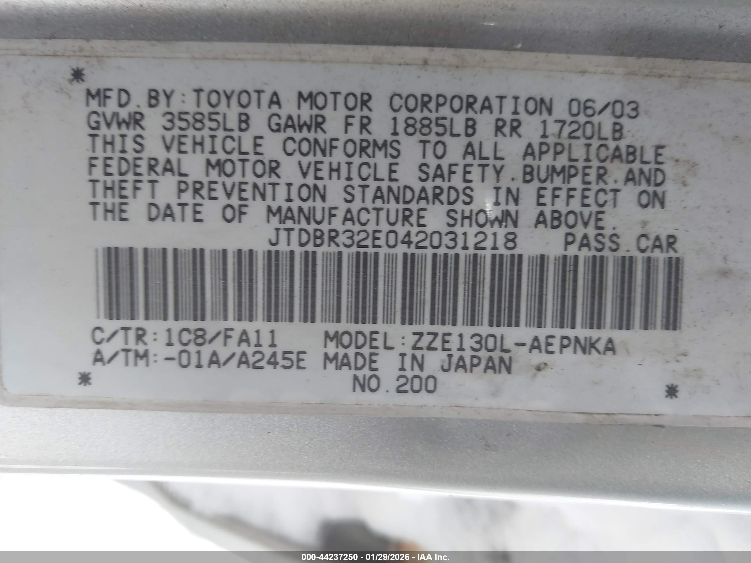 TOYOTA COROLLA image 9