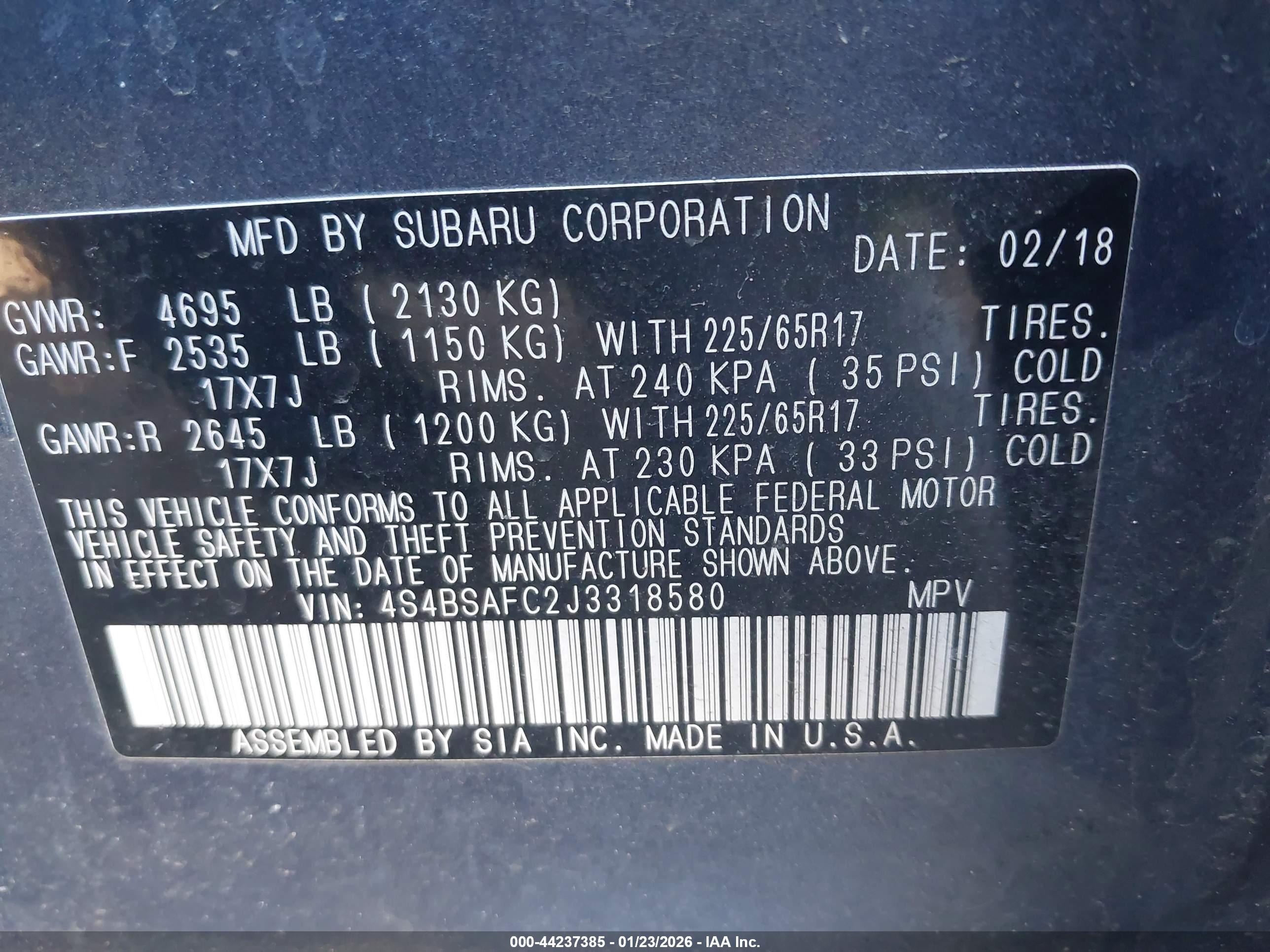 SUBARU OUTBACK image 9